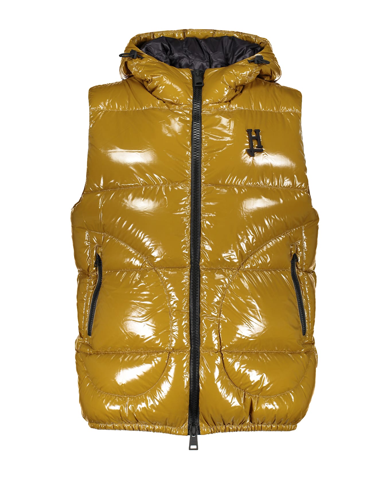 Herno Hooded Bodywarmer - khaki