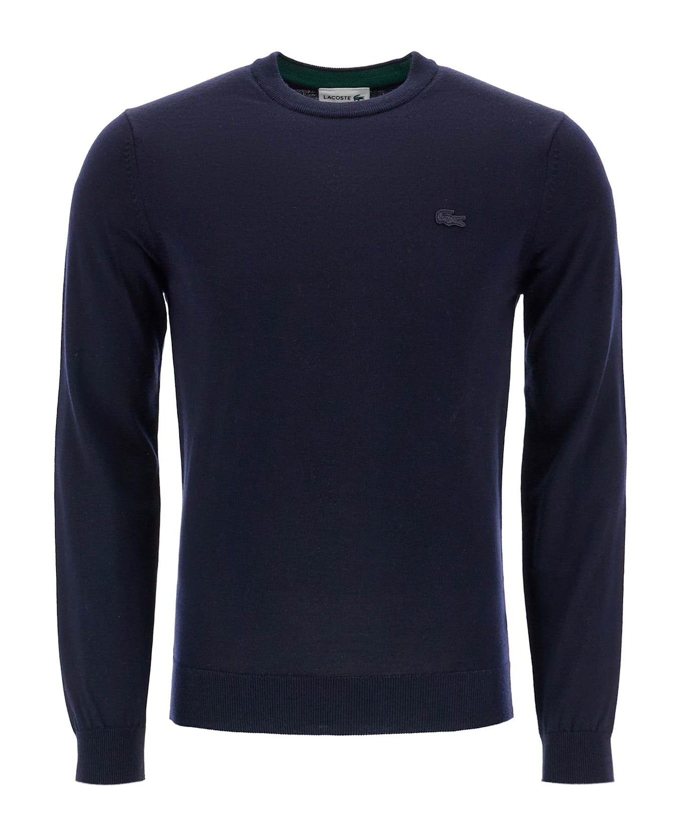 Lacoste Wool Crewneck Pullover - BLUE NAVY (Blue)