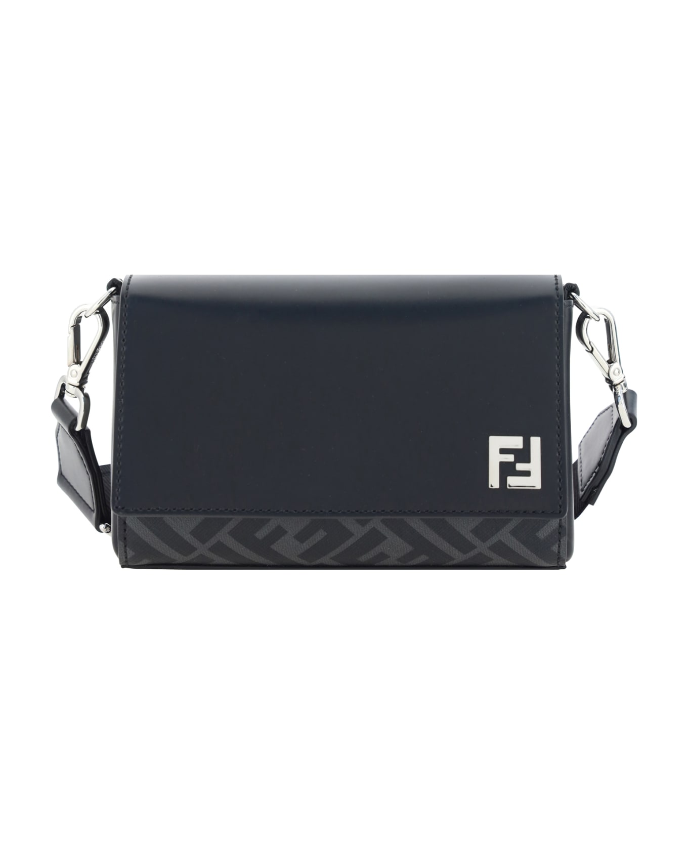 Fendi Canvas And Leather Crossbody Bag - NEROPALLADIO