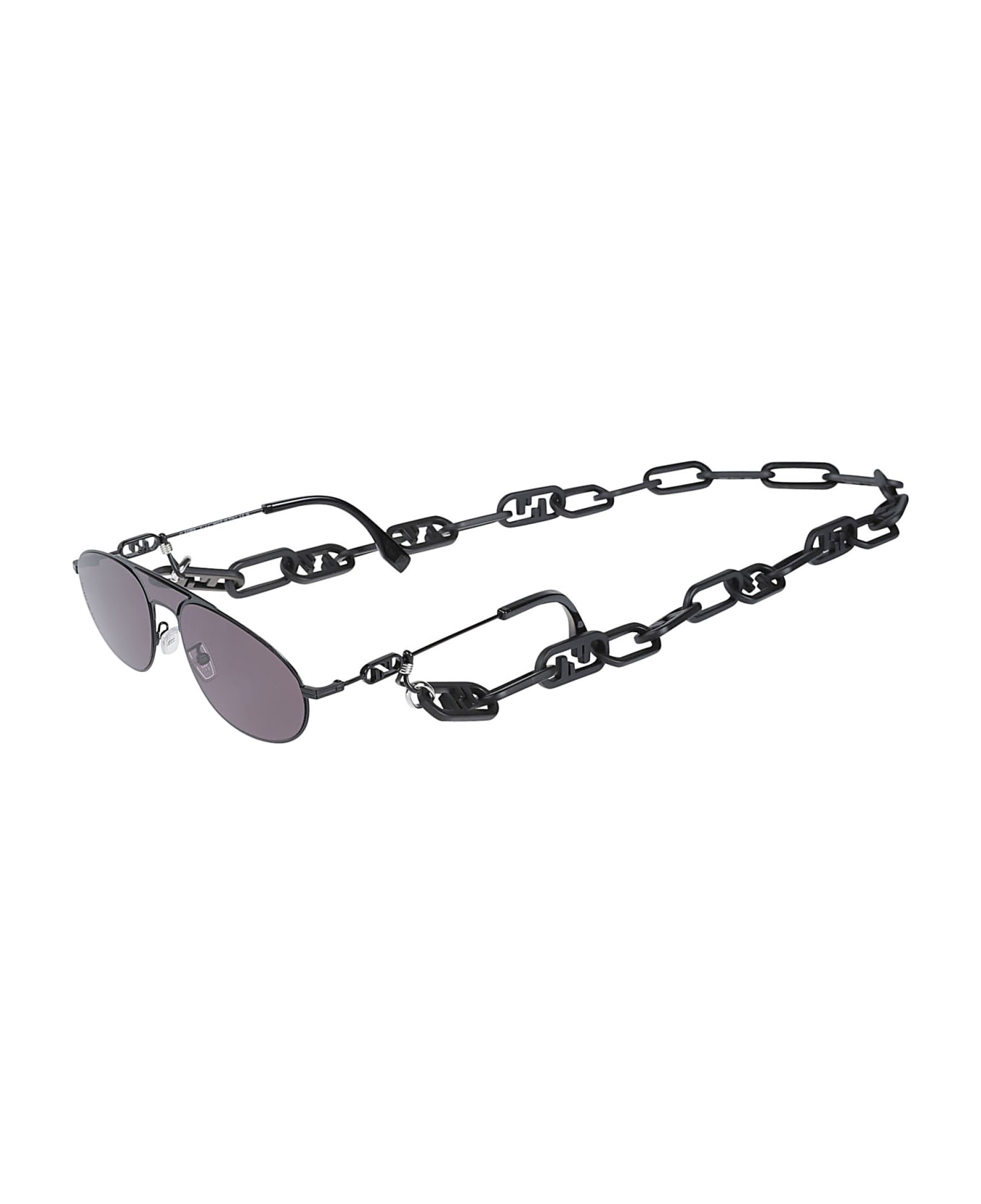 Fendi Eyewear Aviator Chain Sunglasses - Nero