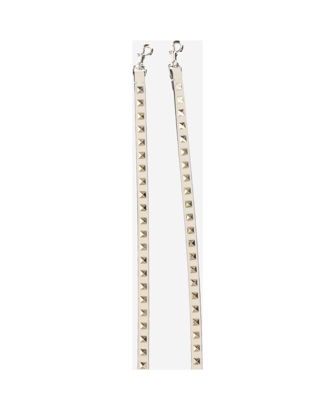Valentino Garavani Garnet Calfskin Rockstud Bucket Bag - Ivory