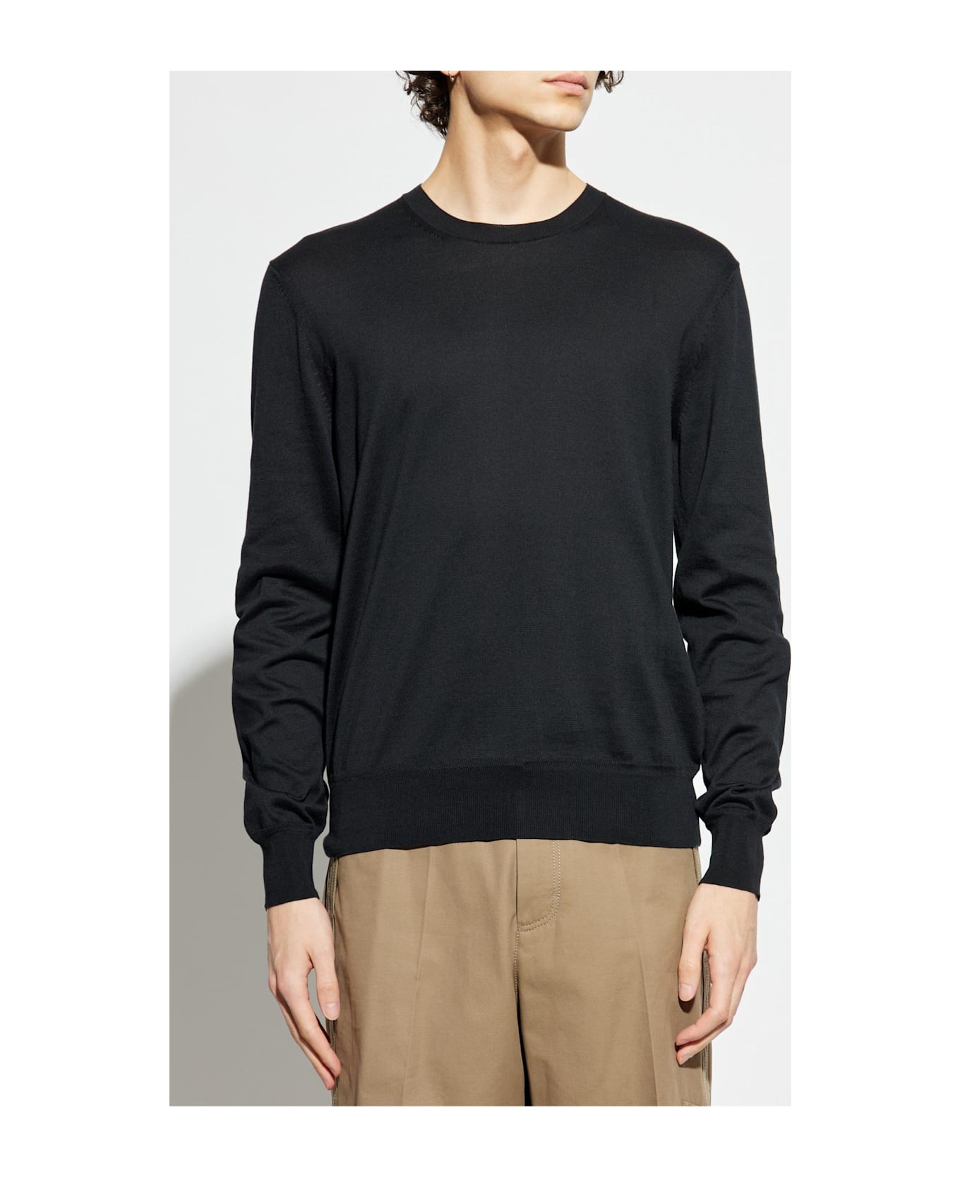 Tom Ford Cotton Sweater With Round Neckline - BLACK