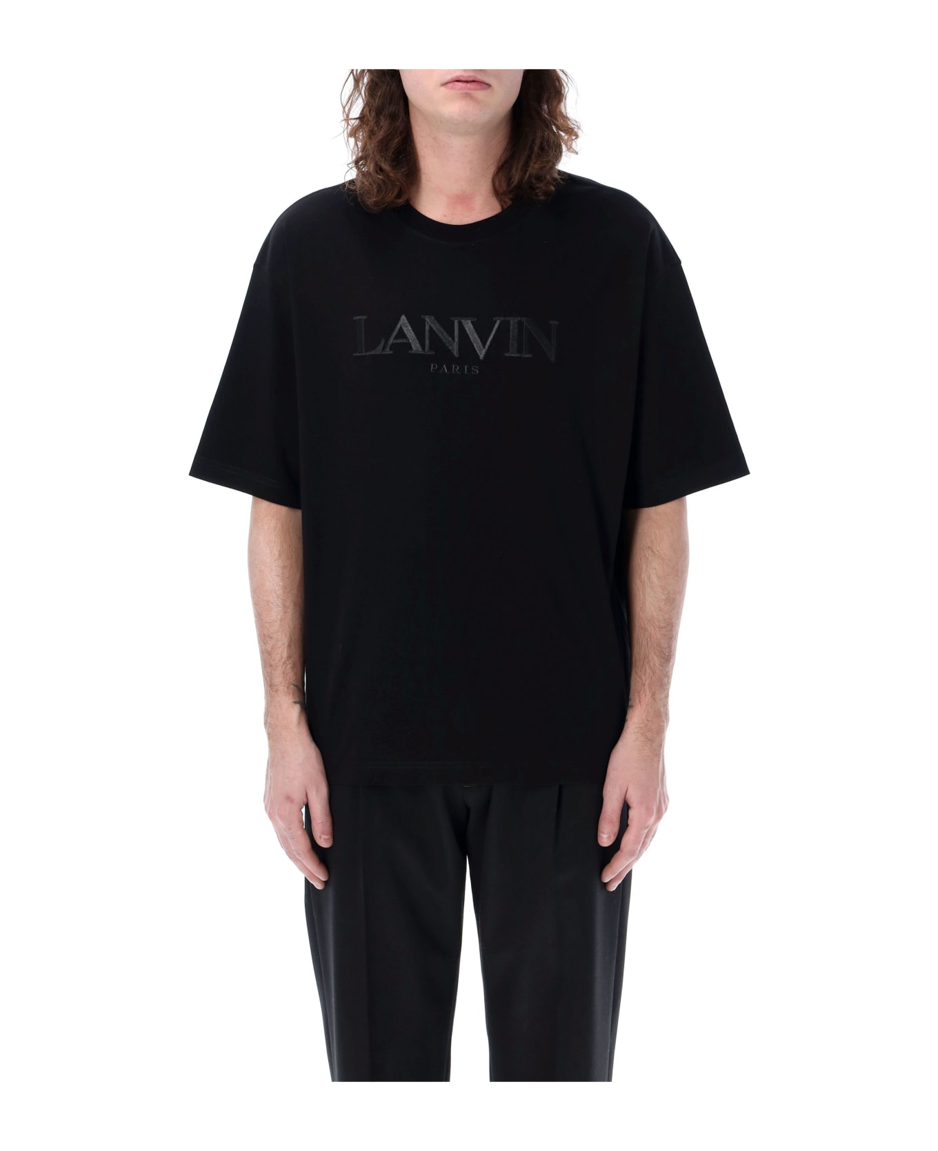 Lanvin Embroidered Logo T-shirt - Black
