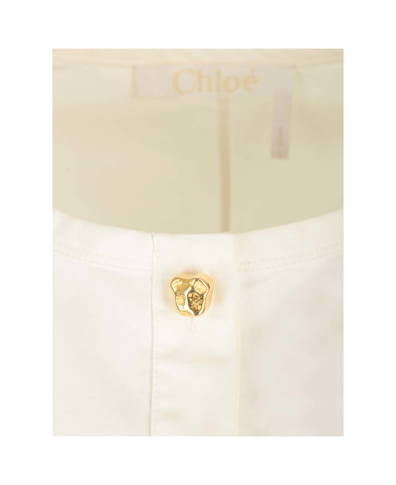 Chloé Cotton Poplin Shirt Dress - White