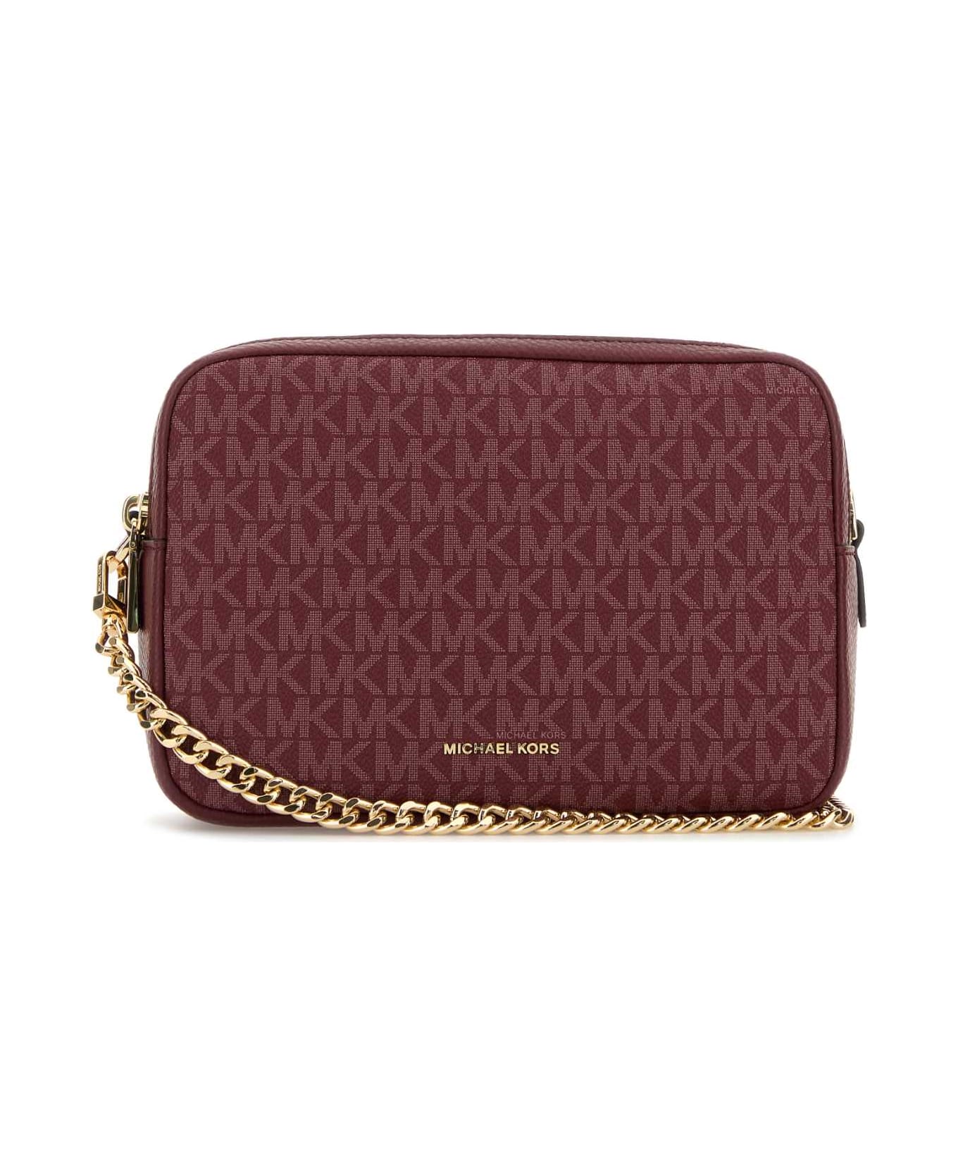 Michael Kors Tyrian Purple Canvas Medium Bryant Shoulder Bag - MULBERRY