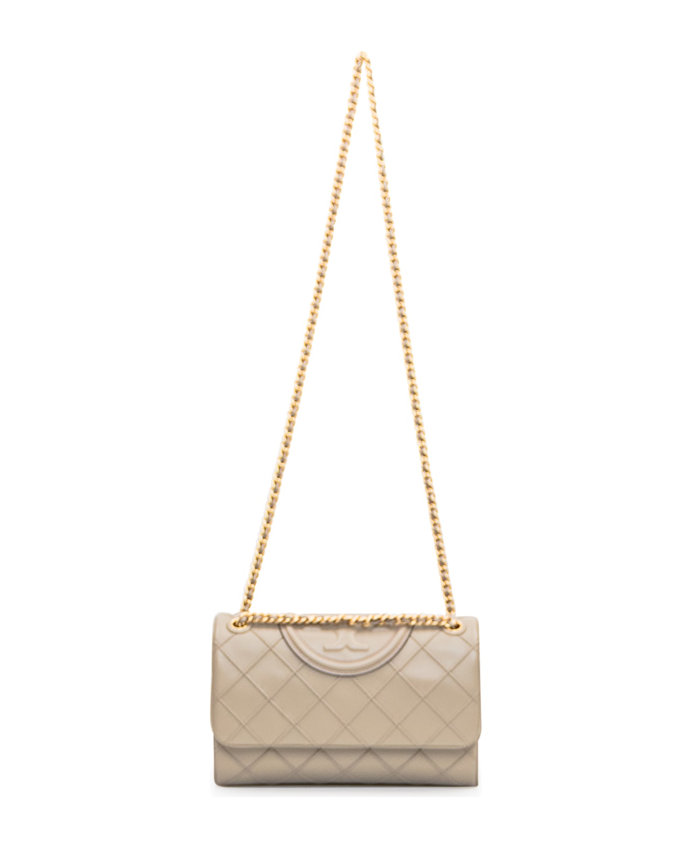 Tory Burch 'fleming' Leather Crossbody Bag Nude - FRESH CLAY