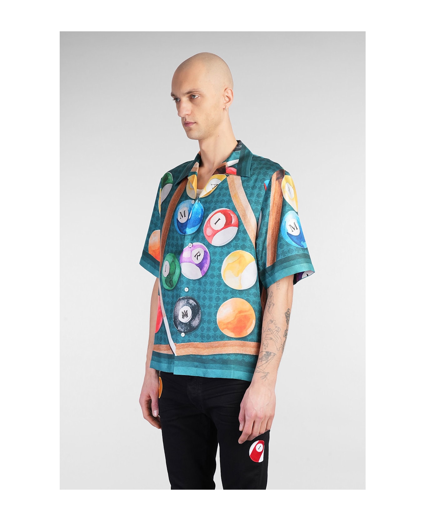 AMIRI Shirt In Green Silk - green