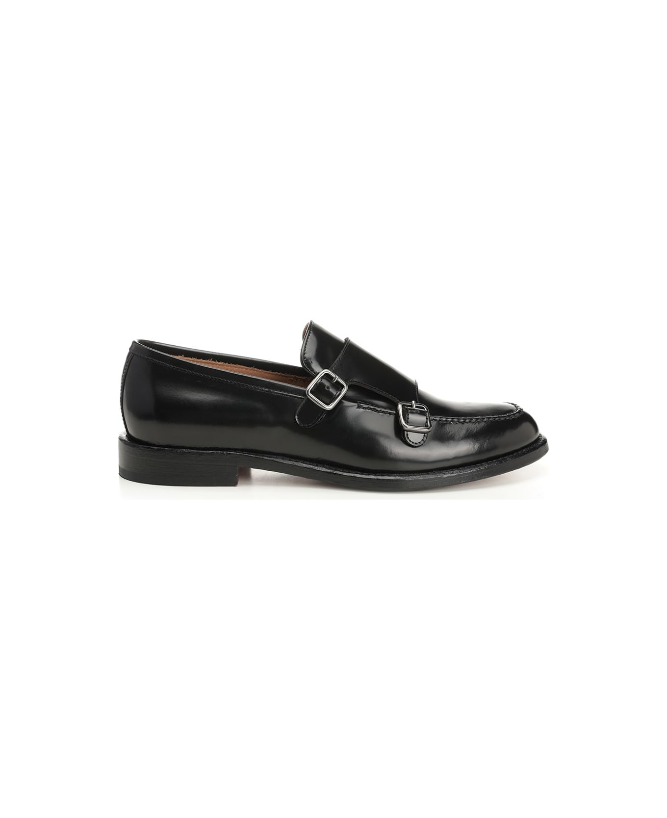 Corvari Double Buckle Moccasin - Black