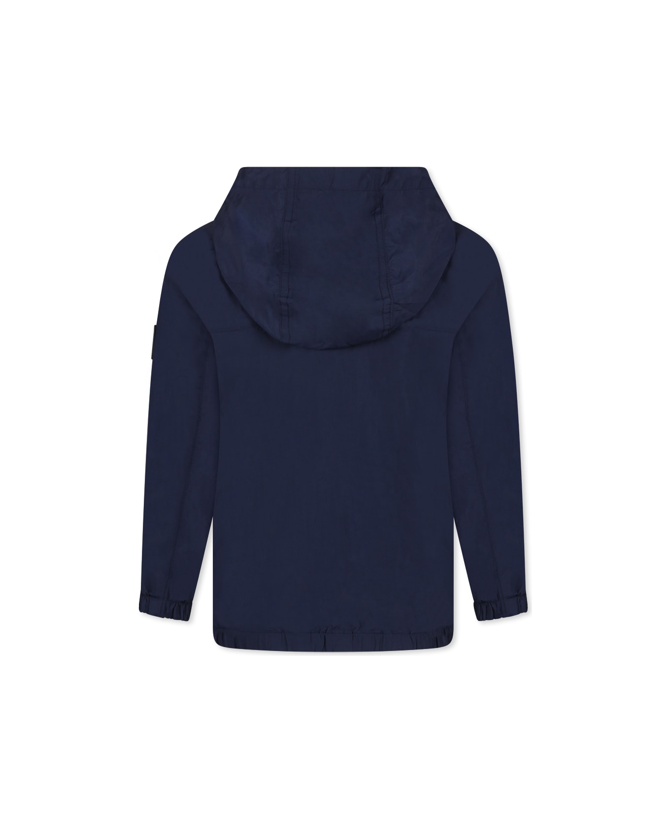 Hugo Boss Blue Windbreaker Jacket For Boy With Logo - Blue