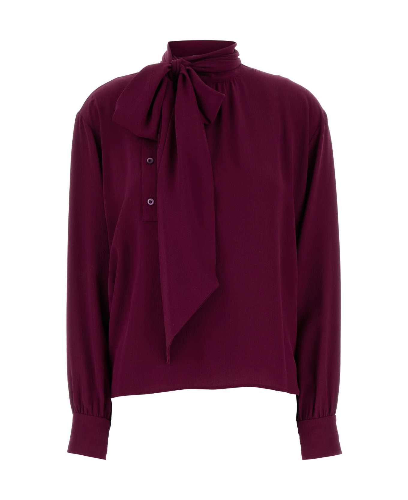 Grape Crepe Blouse - Thumbnail 2