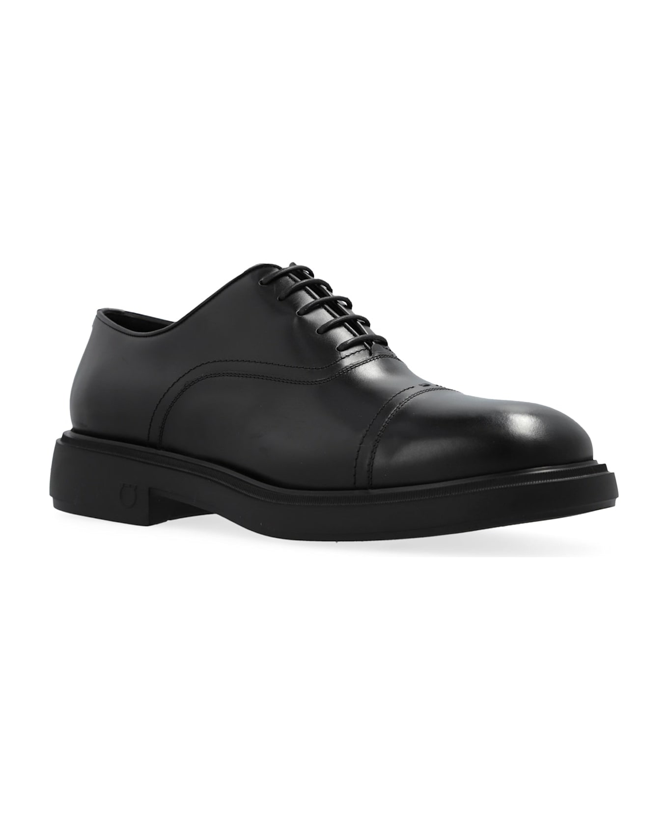Ferragamo Leather Oxford - Black