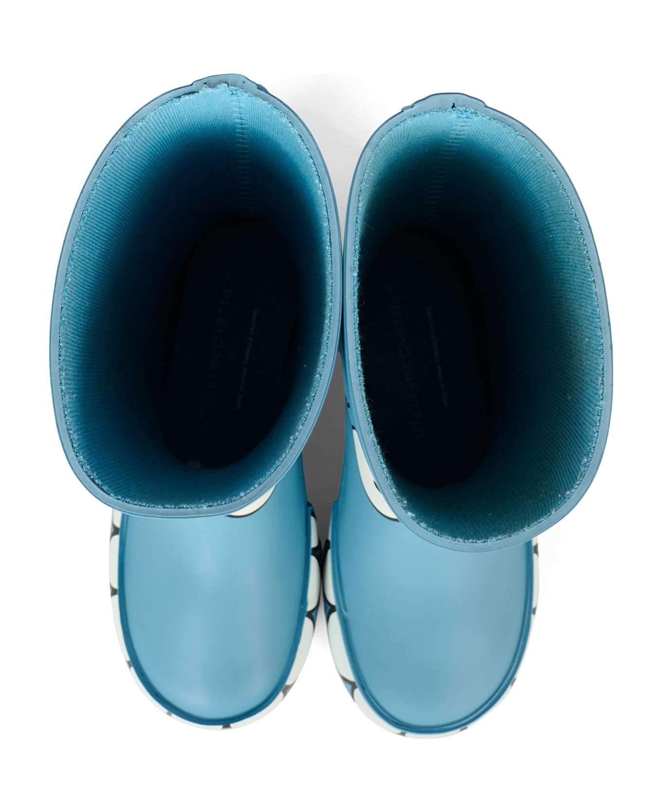 Stella McCartney Kids Light Blue Rain Boots For Boy With Yeti Print - Light Blue
