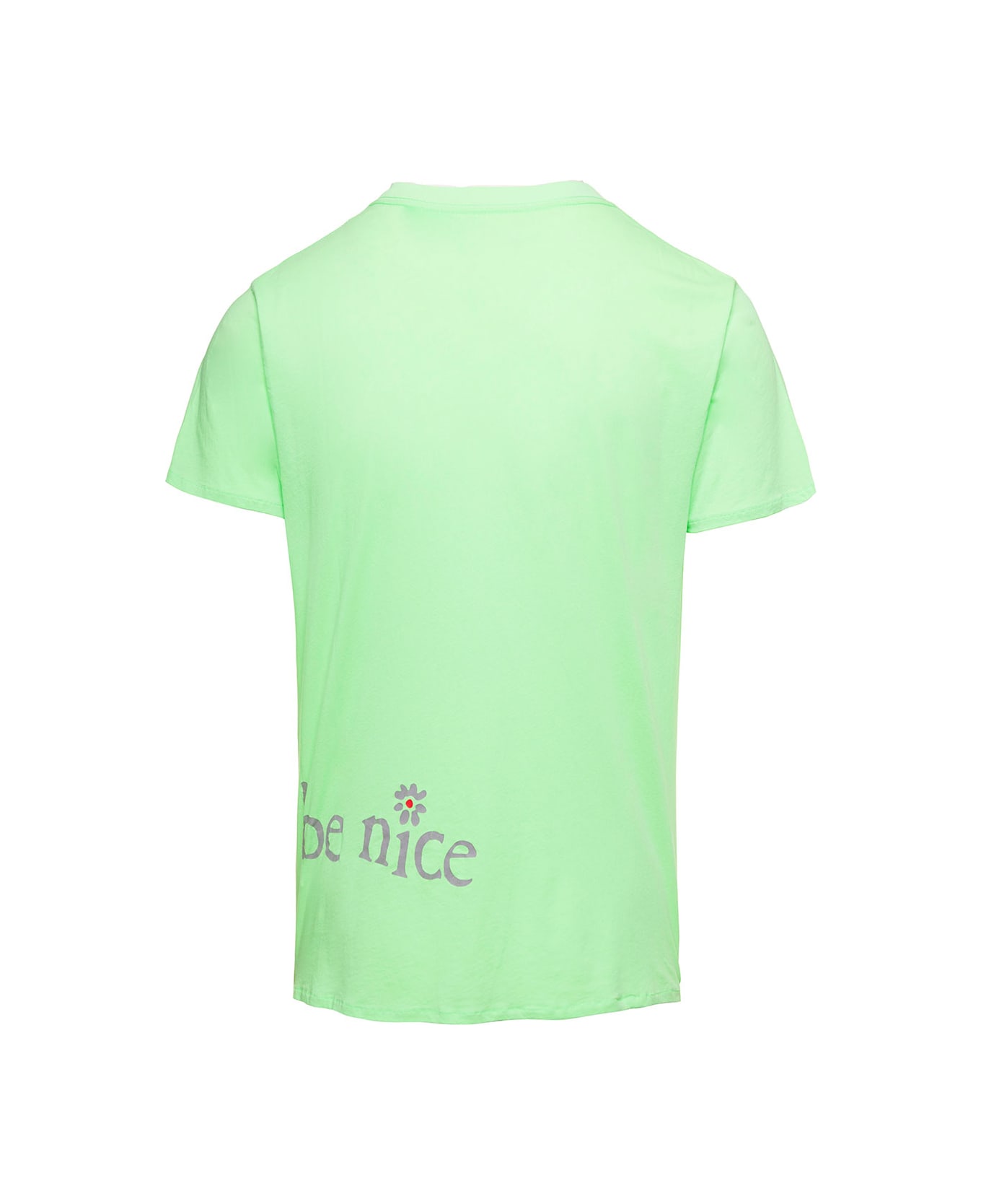 ERL Green Crewneck T-shirt With Venice Print In Cotton - Green シャツ