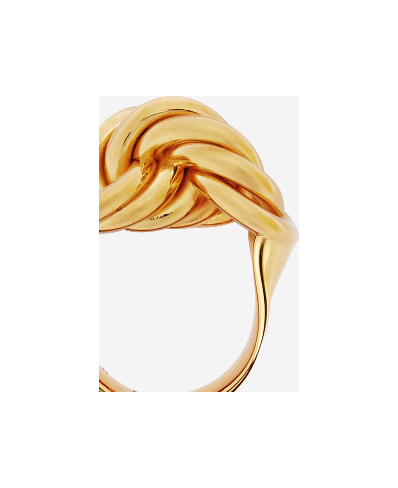 Jil Sander Brass Ring With Braided Detail - Golden
