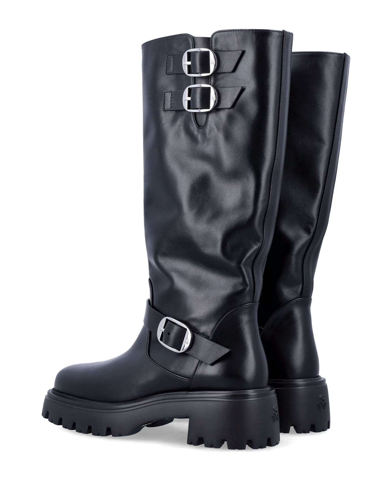 Stuart Weitzman Emerson Moto Boot - BLACK