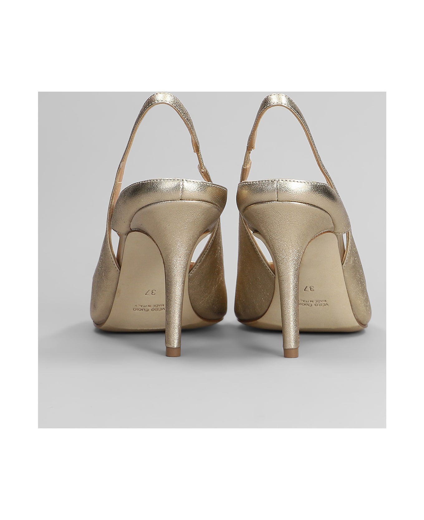 The Seller Sandals In Platinum Leather - platinum