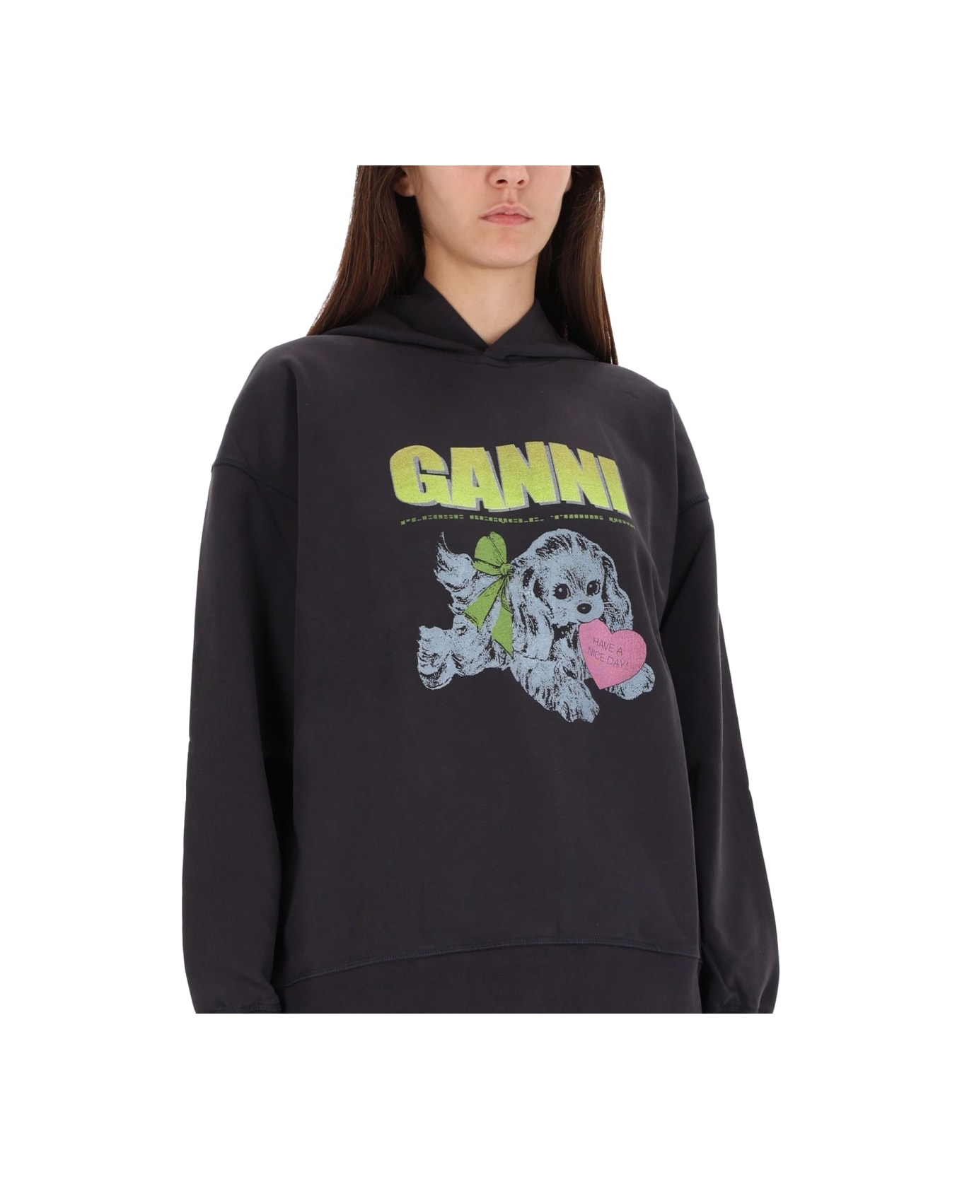 Ganni "puppy" Sweatshirt - CHARCOAL