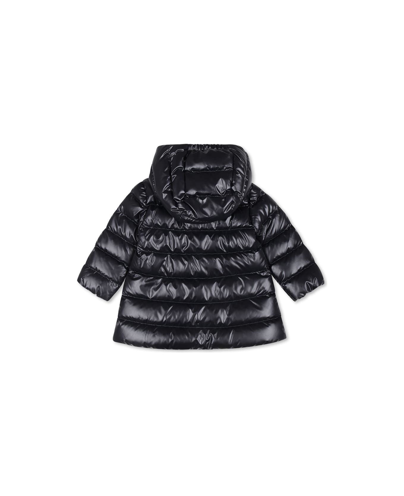 Moncler Ibida Blue Down Jacket For Baby Girlwith Logo - Blue