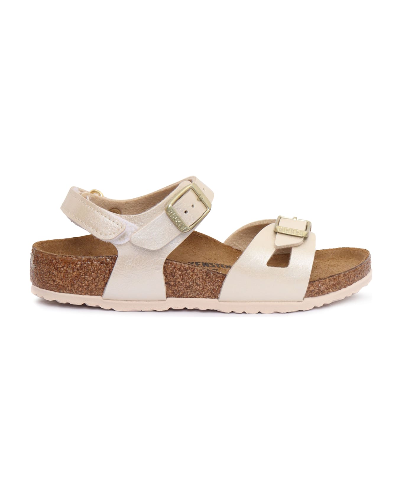 Birkenstock Rio Hl Kids Graceful Pearl White, Birko Flor - WHITE