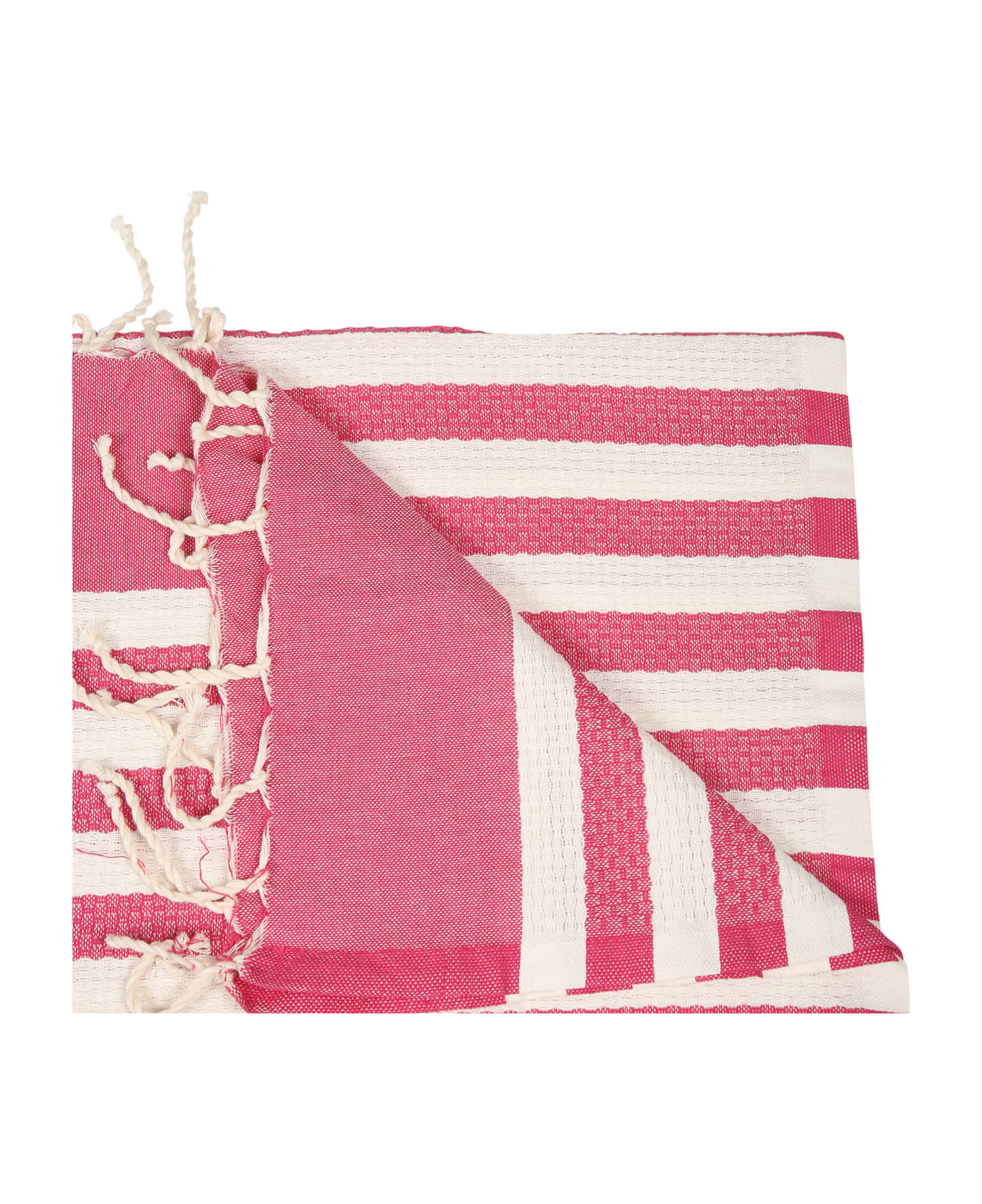 MC2 Saint Barth Fuchsia Beach Towel For Kids With Logo - Fuchsia