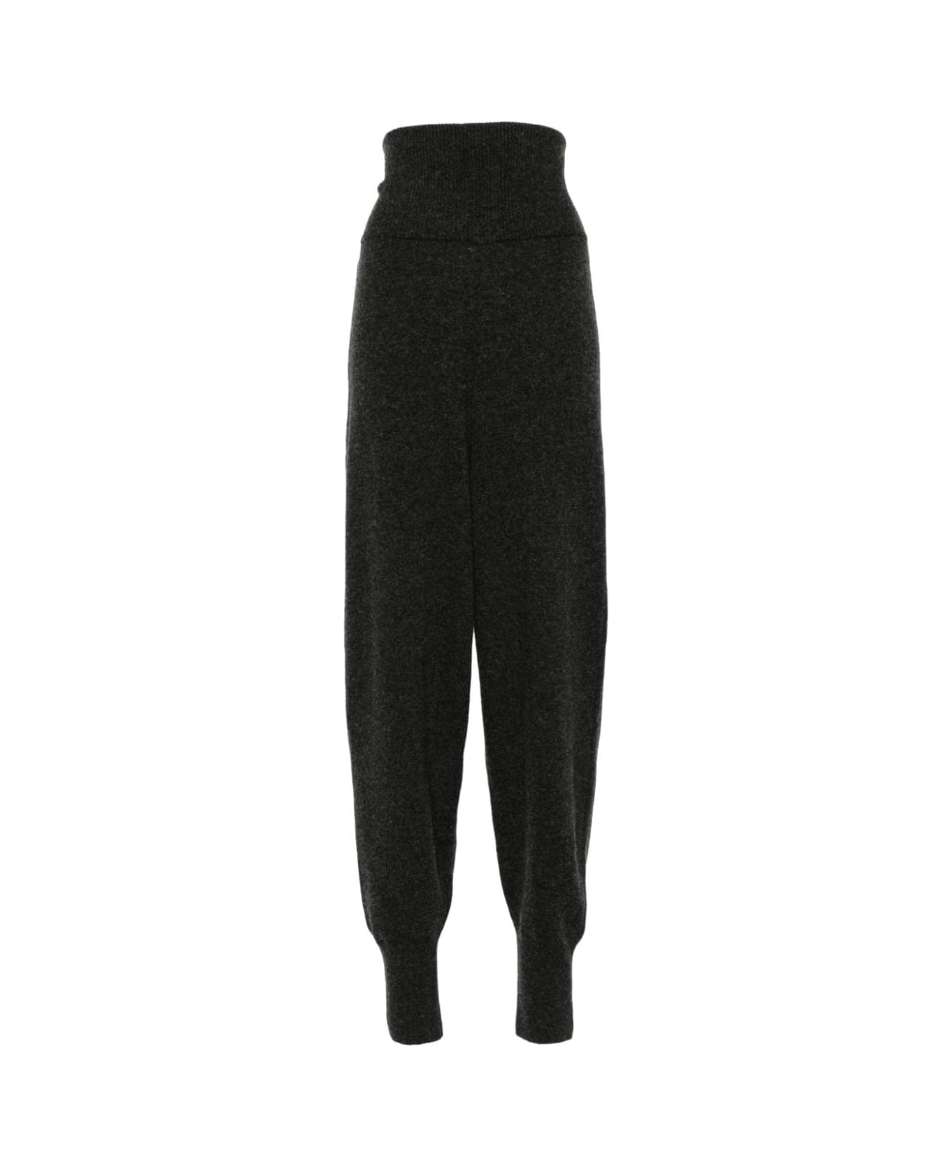 Lemaire High Waist Knitted Track Trousers - Anthracite melange