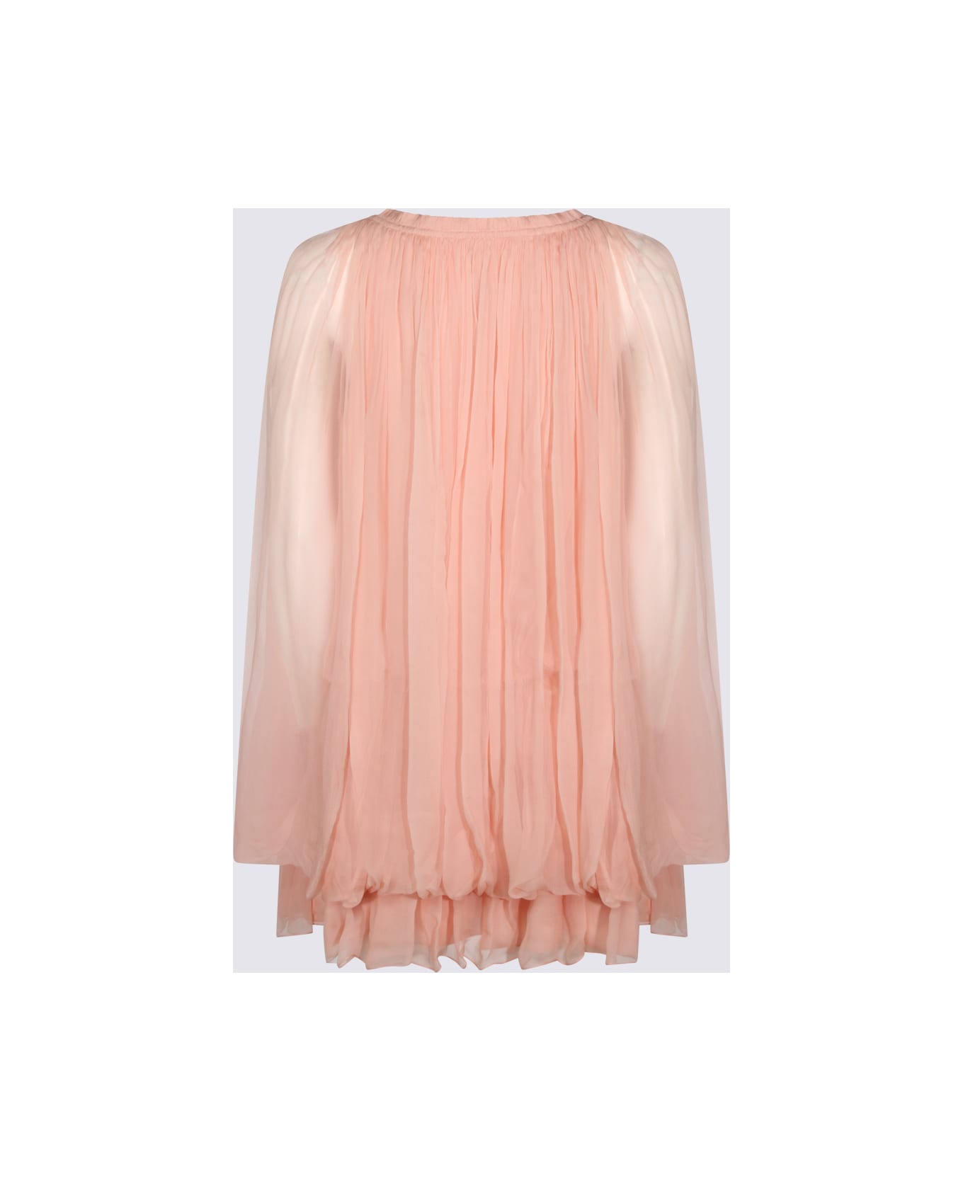 Chloé Rose Silk Dress - TAN ROSE
