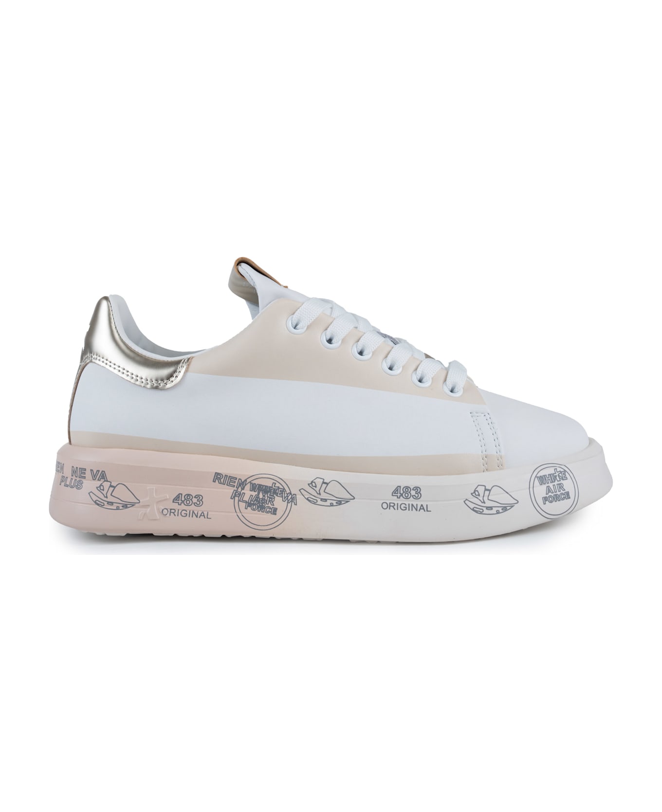 Premiata Sneakers Belle 7452 - Bianco/rosa