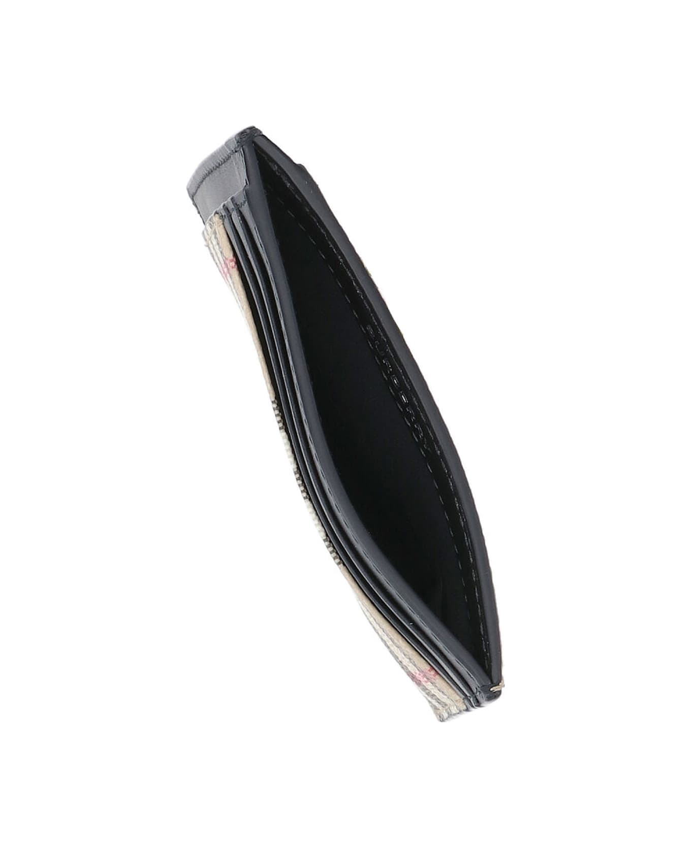 Burberry "check" Card Holder - Beige