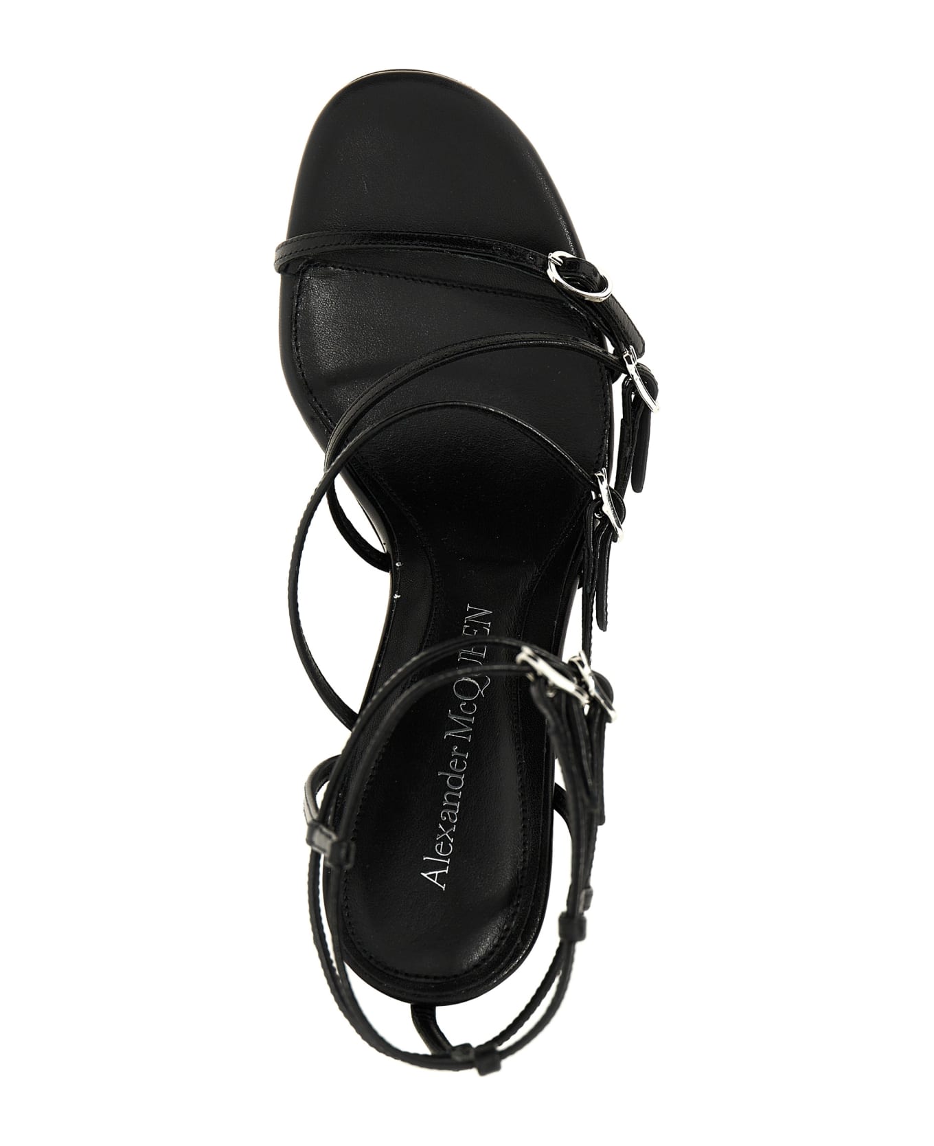 Alexander McQueen Strap Leather Sandals - Black サンダル