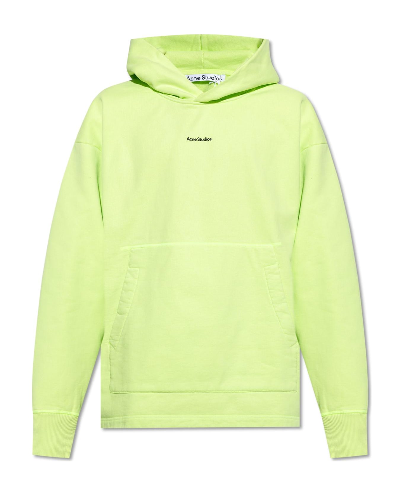 Acne Studios Hoodie With Logo - Fluo Green