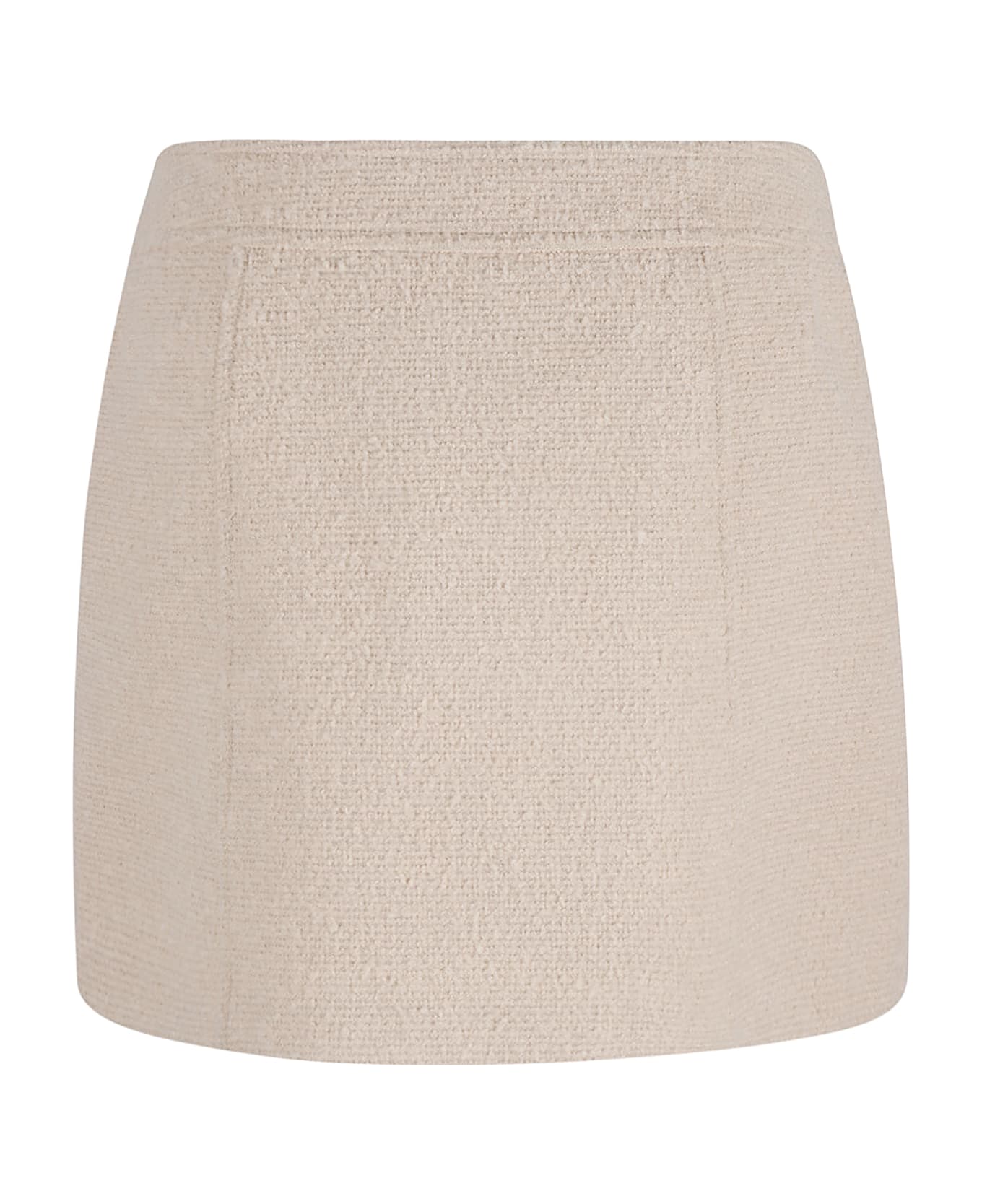 Tom Ford Boucle Pleated Mini Skirt - MILKY BEIGE