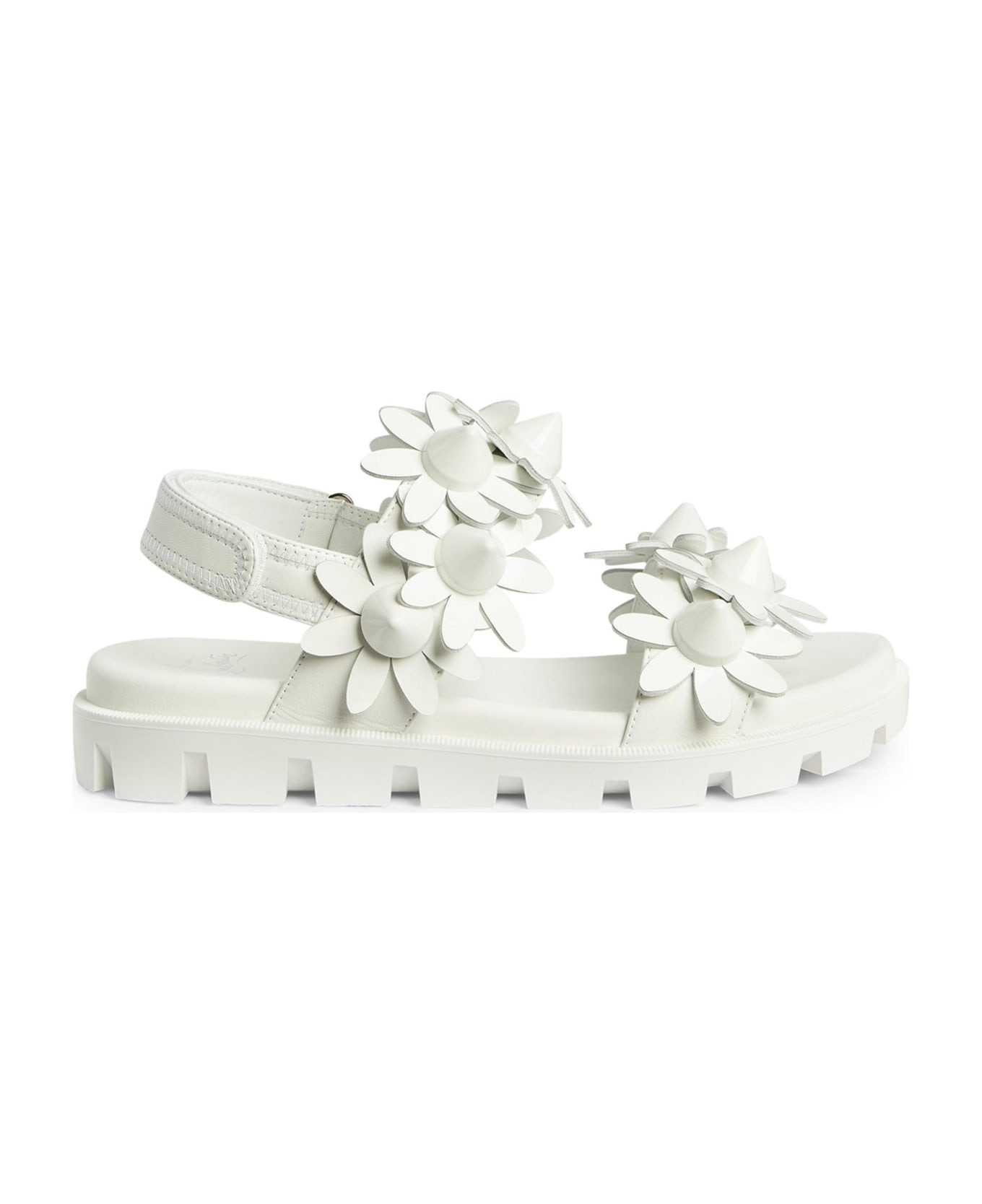 Christian Louboutin Daisy Spikes Cool Sandals - White