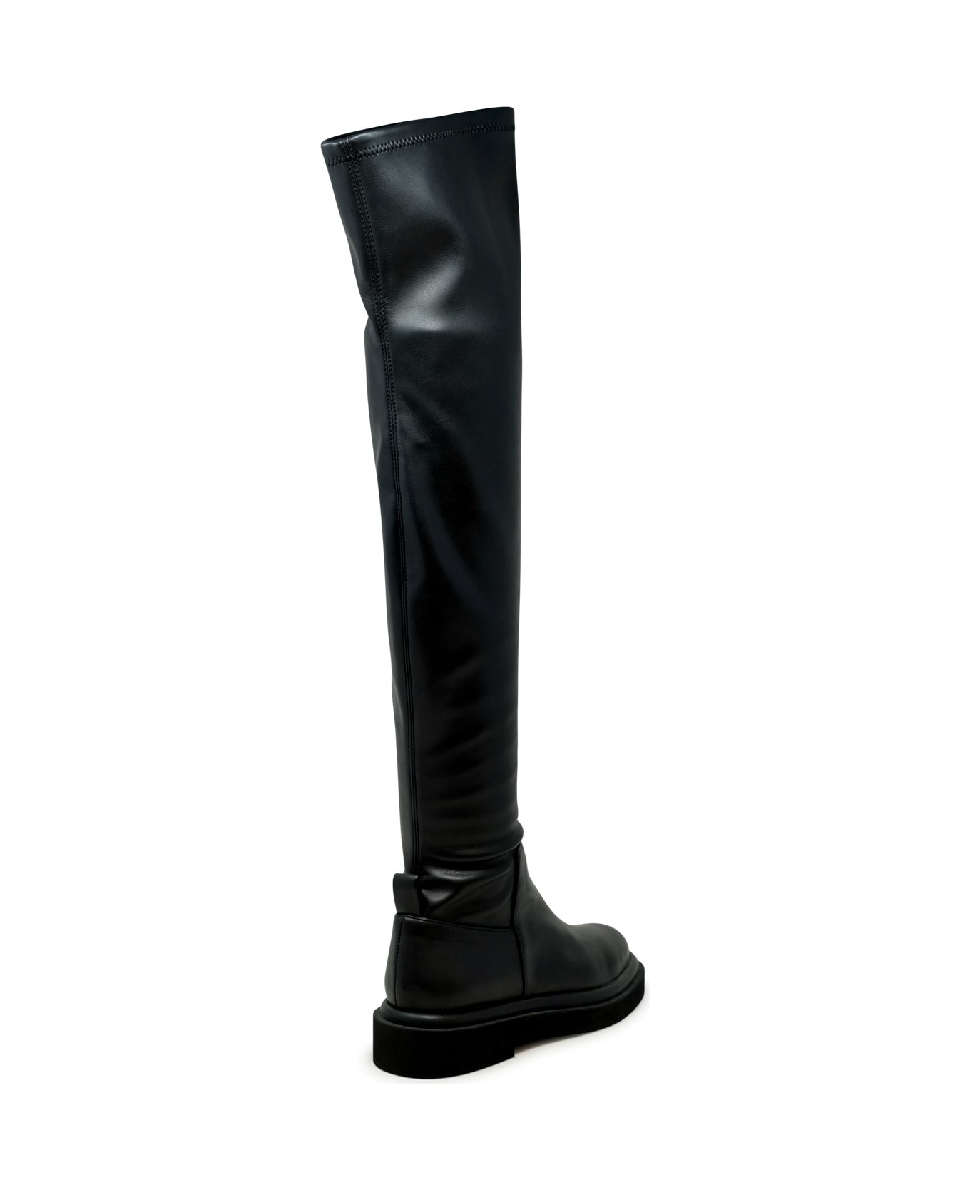 Paloma Barceló Paloma Barcelo Black Leather Over The Knee Kenda Boots