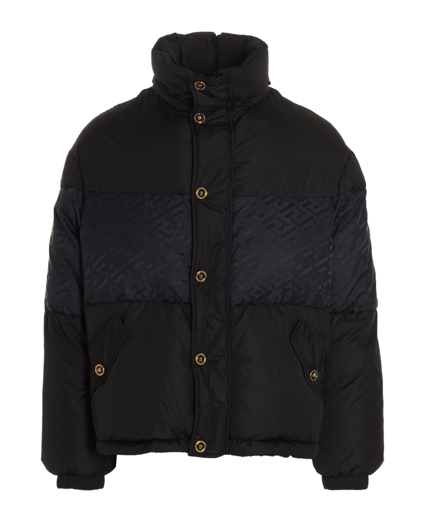 Versace 'la Greca  Down Jacket - Black  