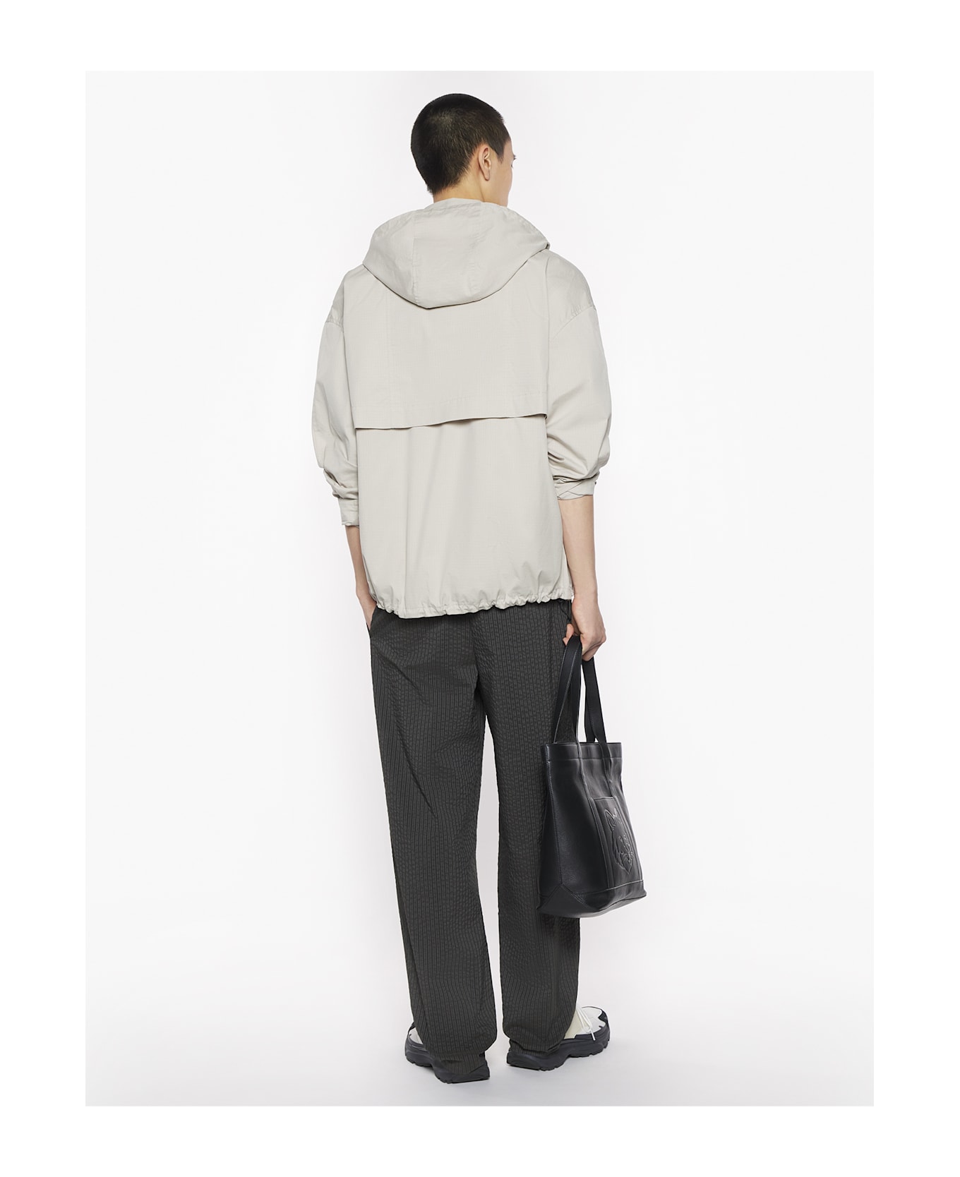 Maison Kitsuné Hooded Zipped Windbreaker - Truffle
