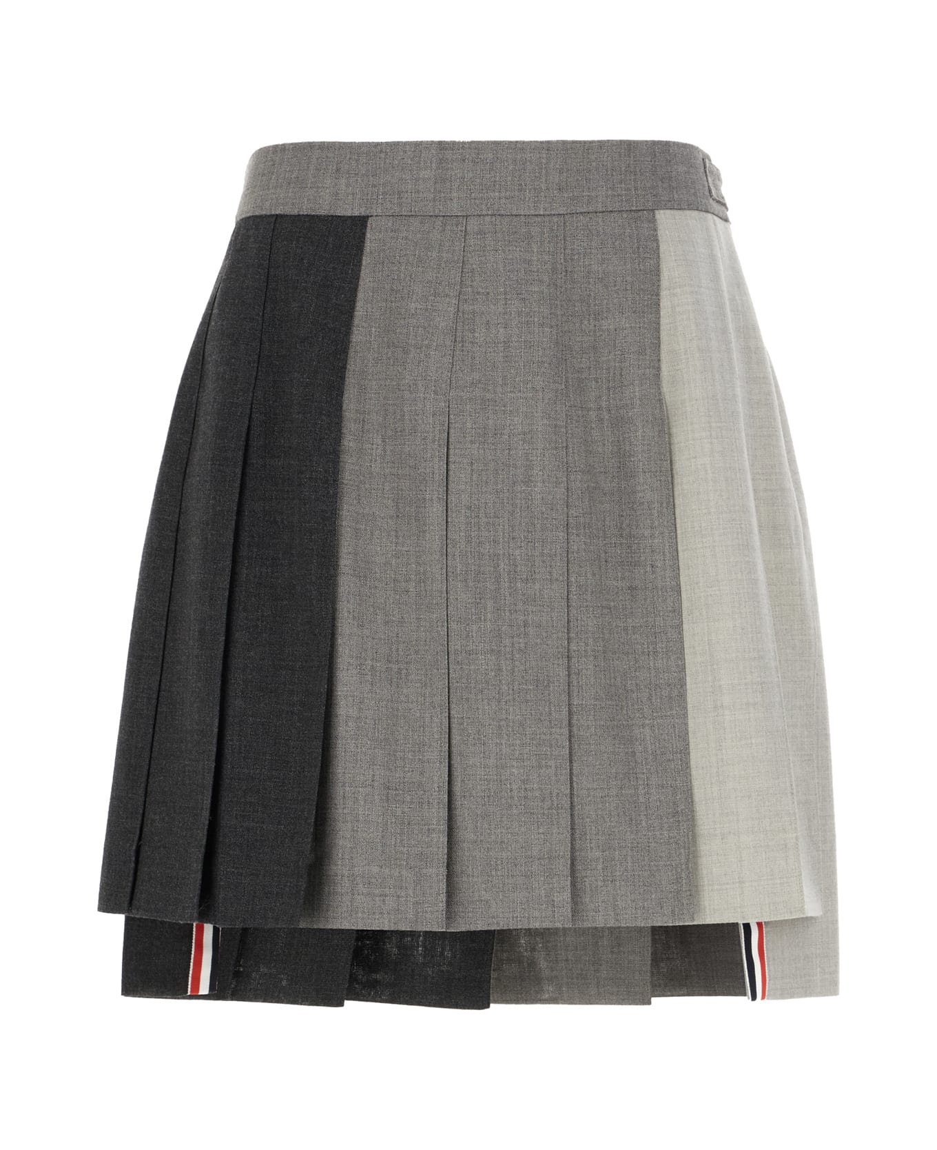 Thom Browne Multicolor Wool Skirt - dark grey