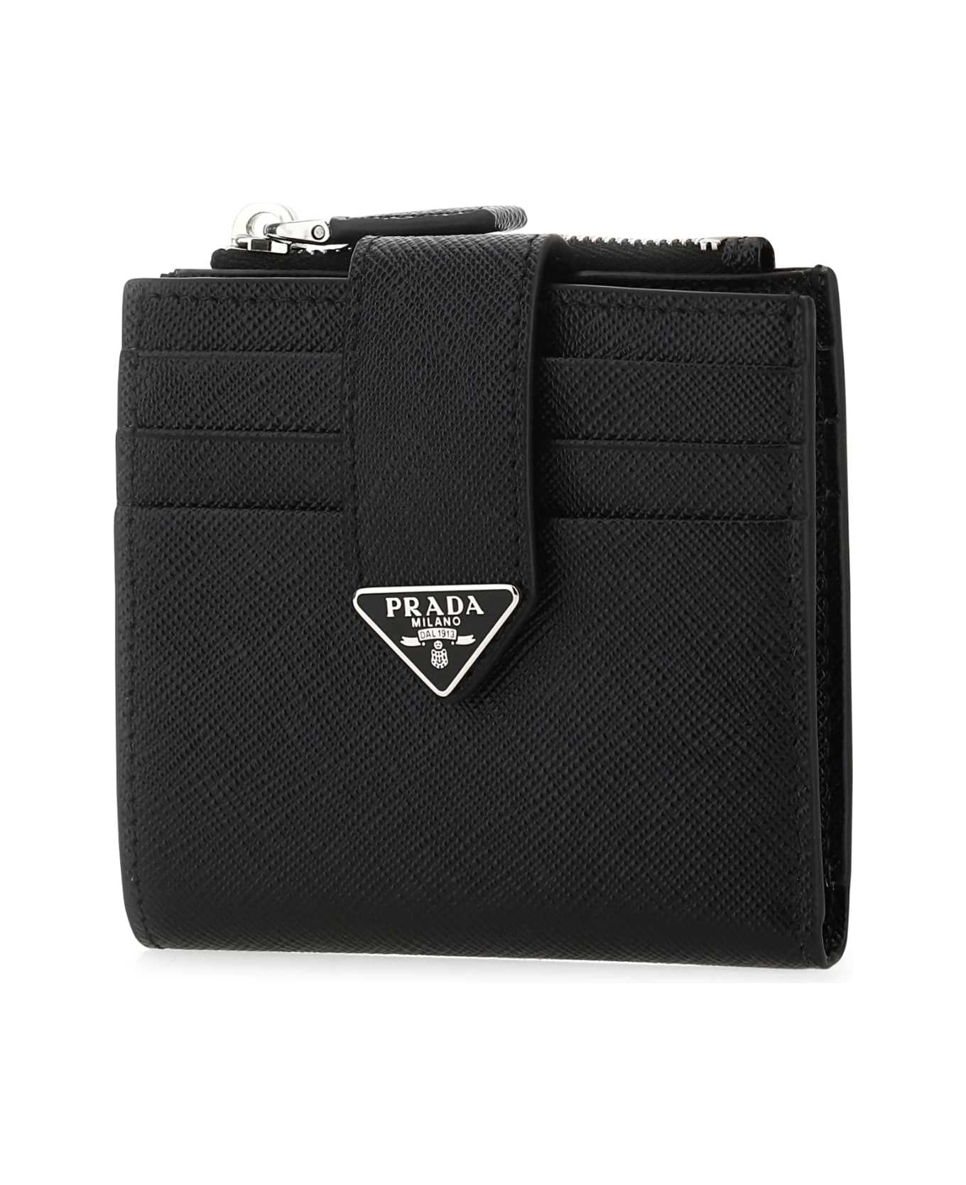 Prada Black Leather Wallet - F0002