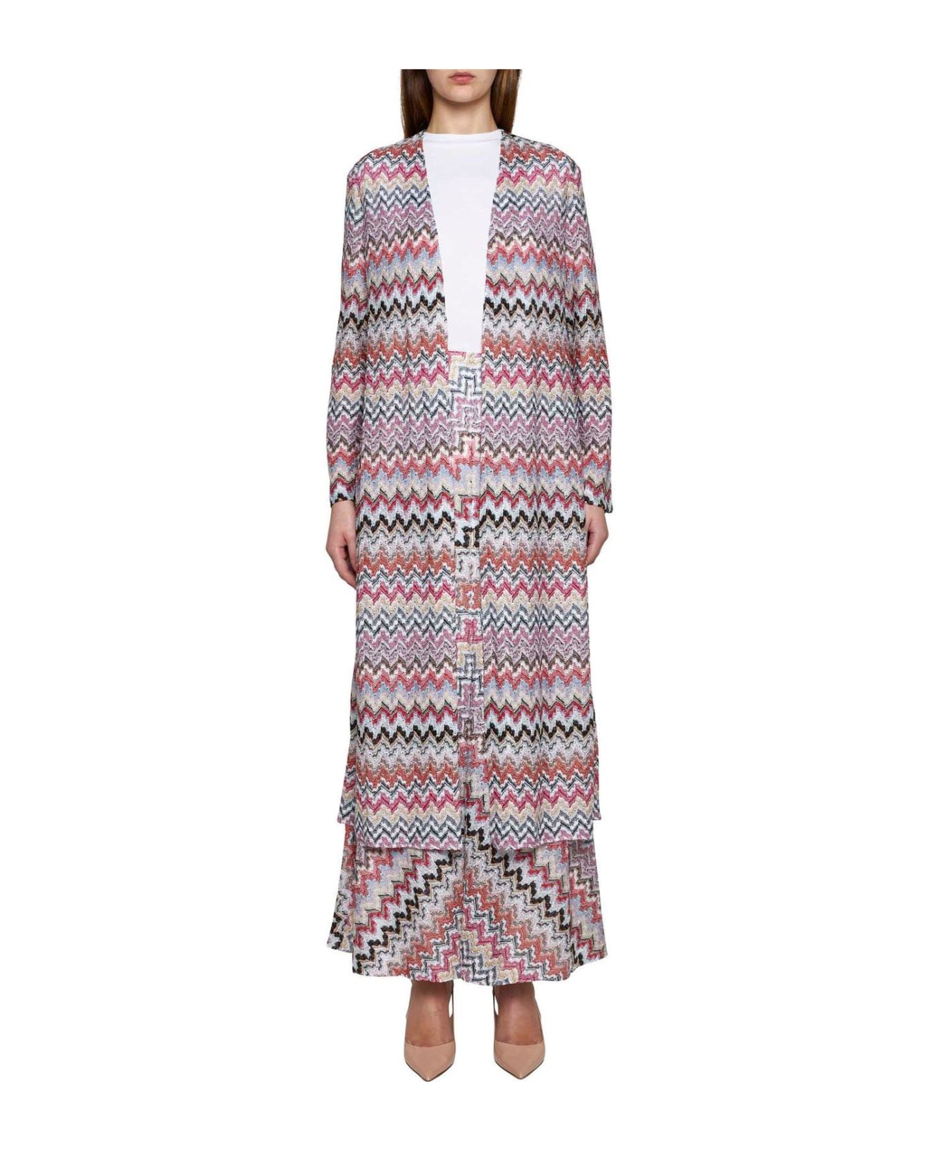Missoni All-over Patterned Long-sleeved Cardigan - Multicolor