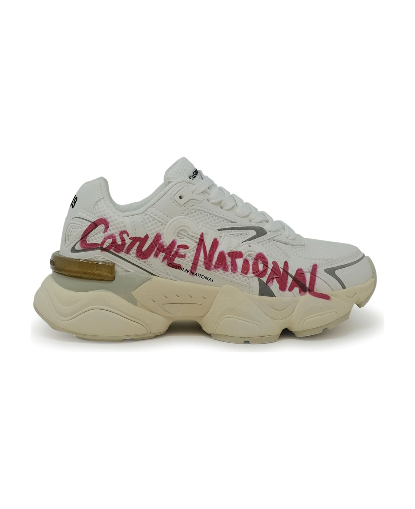 CoSTUME NATIONAL CONTEMPORARY Costume National Leather Sneakers - WHITE