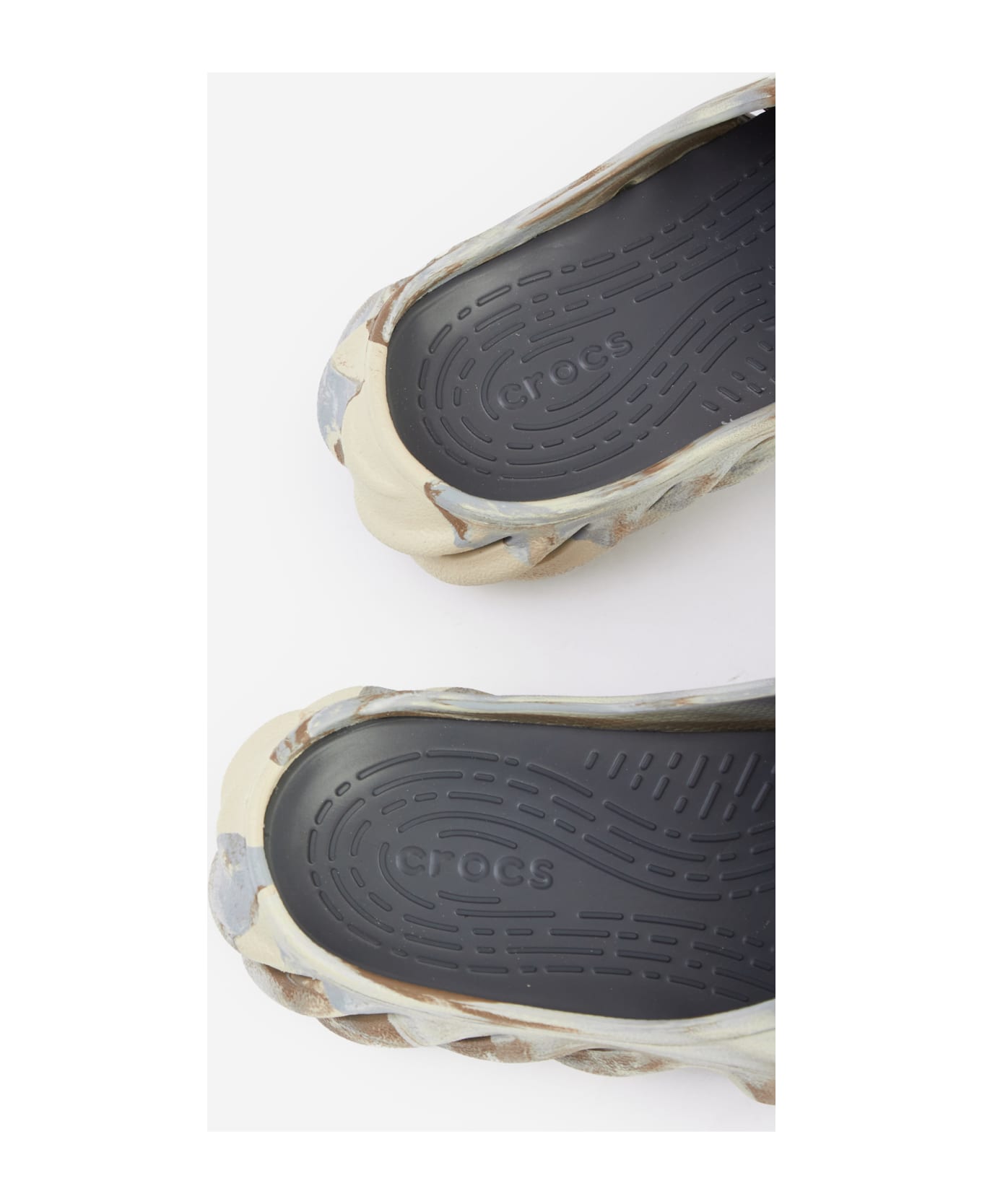 Crocs Echo Marbled Slide Flats - multicolor