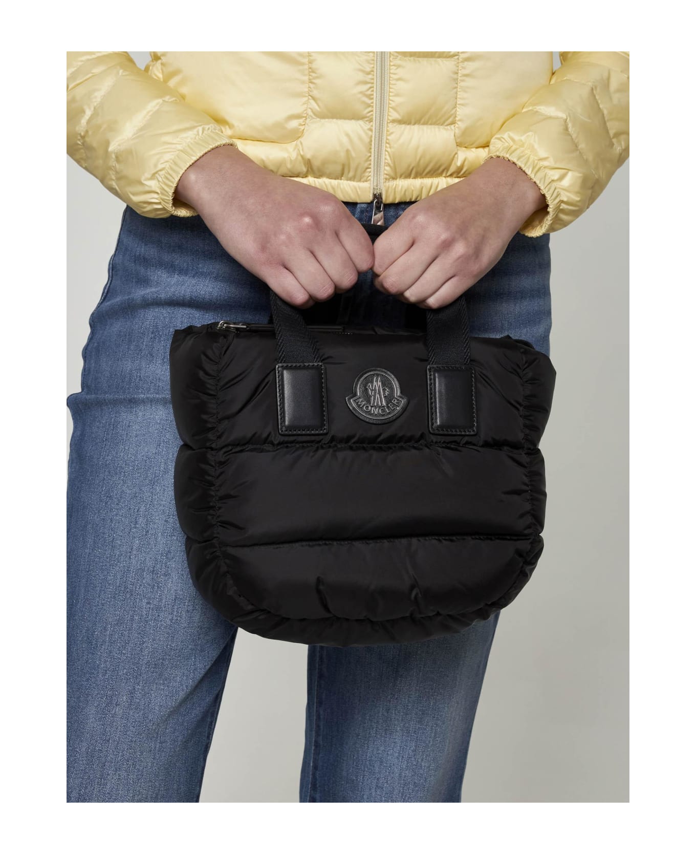 Moncler Caradoc Padded Nylon Mini Bag - Black