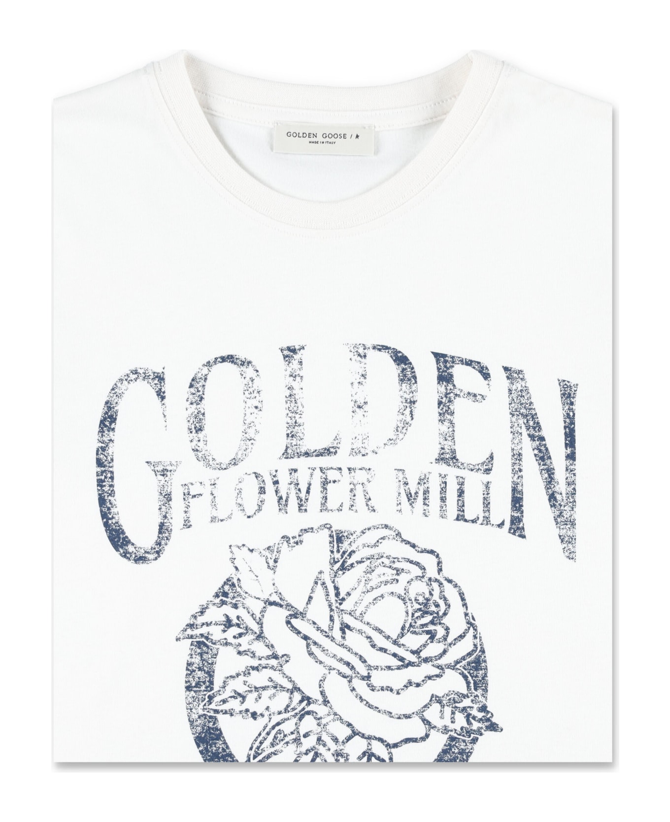 Golden Goose Printed T-shirt - ARTIC WOLF