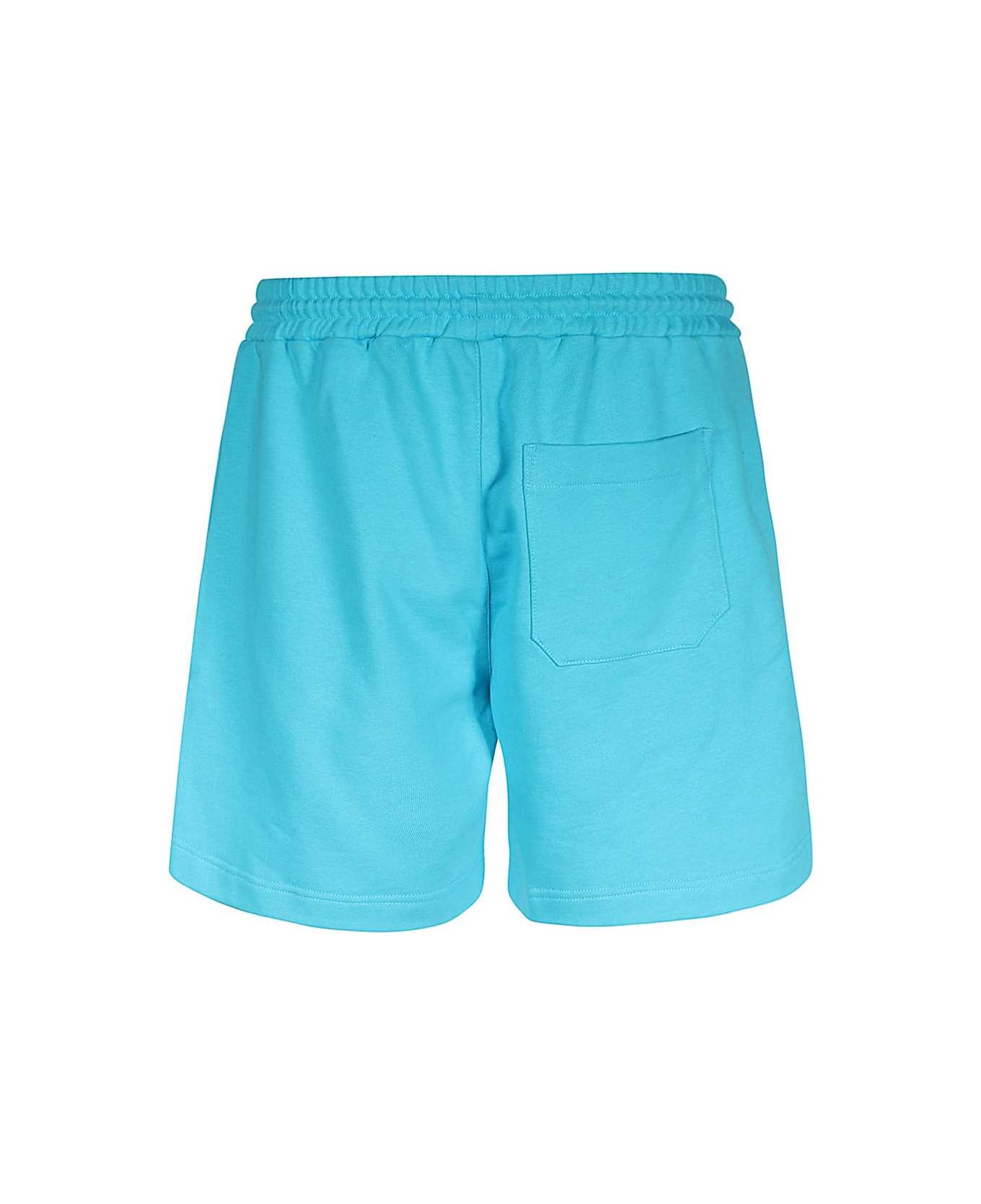 MSGM Cotton Bermuda Shorts - turquoise