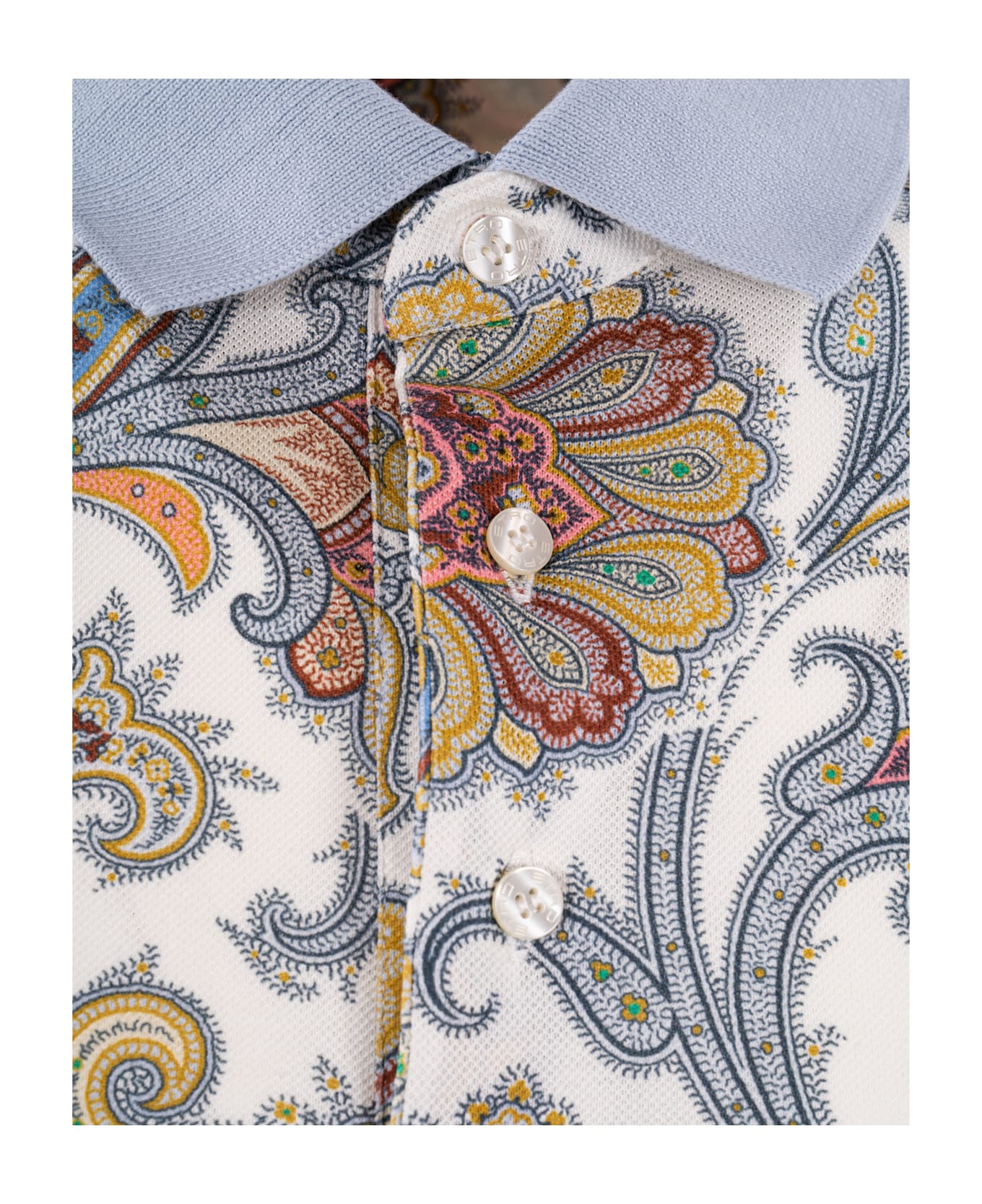 Etro Graphic Printed Polo Shirt - White