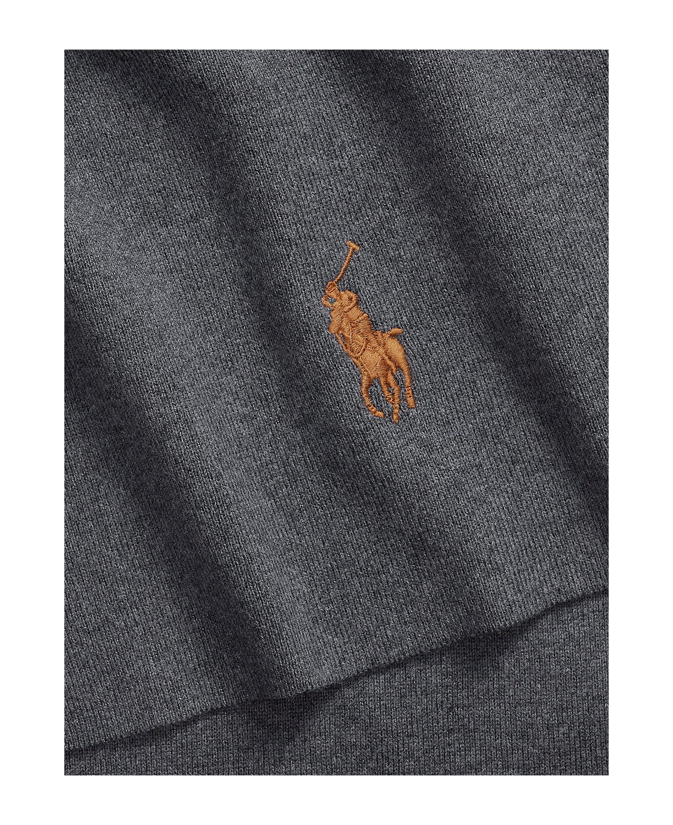 Polo Ralph Lauren Cotton Hat And Scarf Set - IRON GREY HEATHER