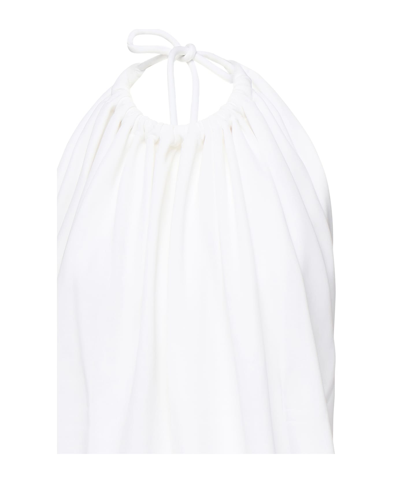 SportMax Short Viscose Dress - White