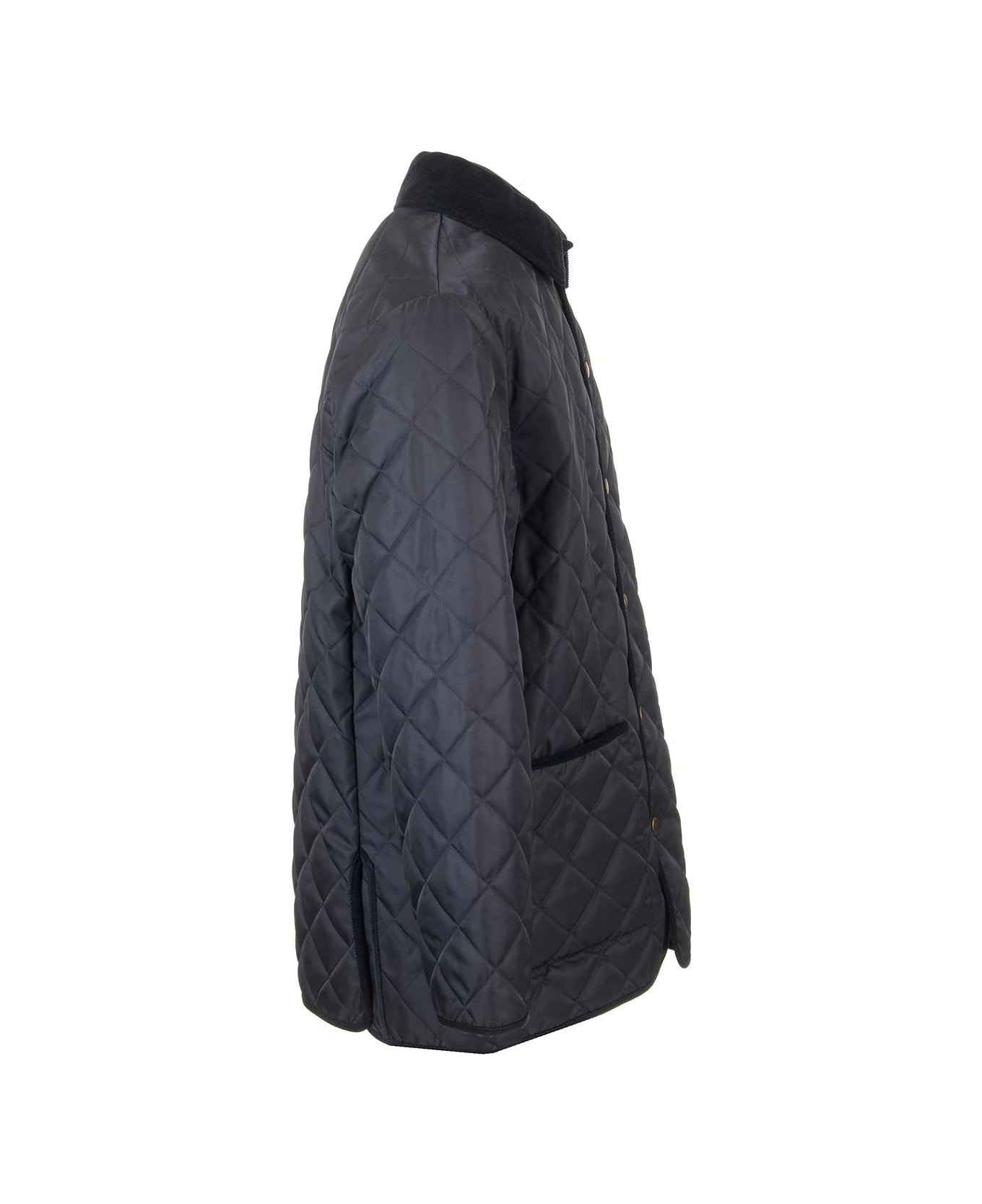 Valentino Garavani Quilted Nylon Shirt Jacket - NAVY