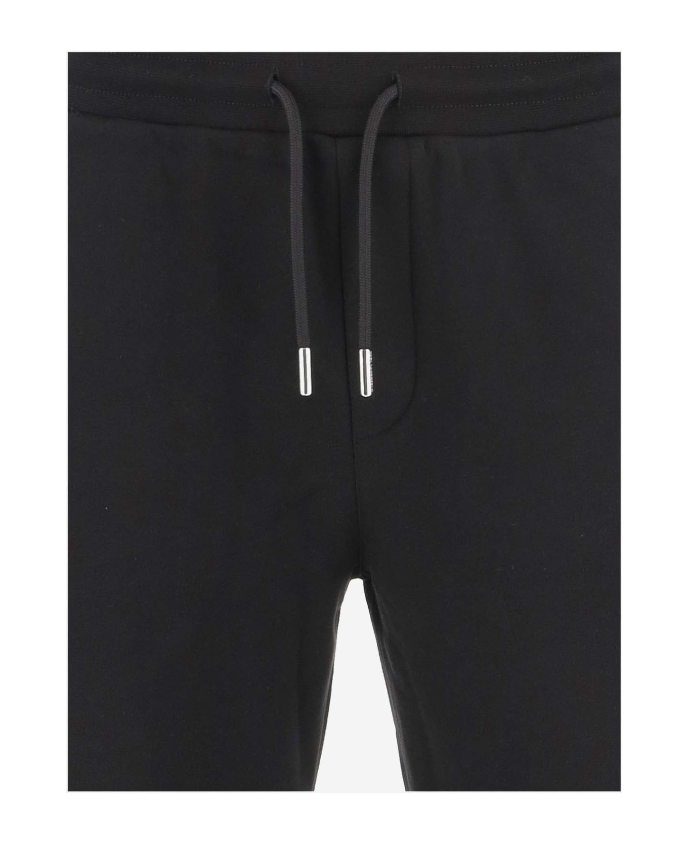 Karl Lagerfeld Cotton Blend Joggers With Logo - Black