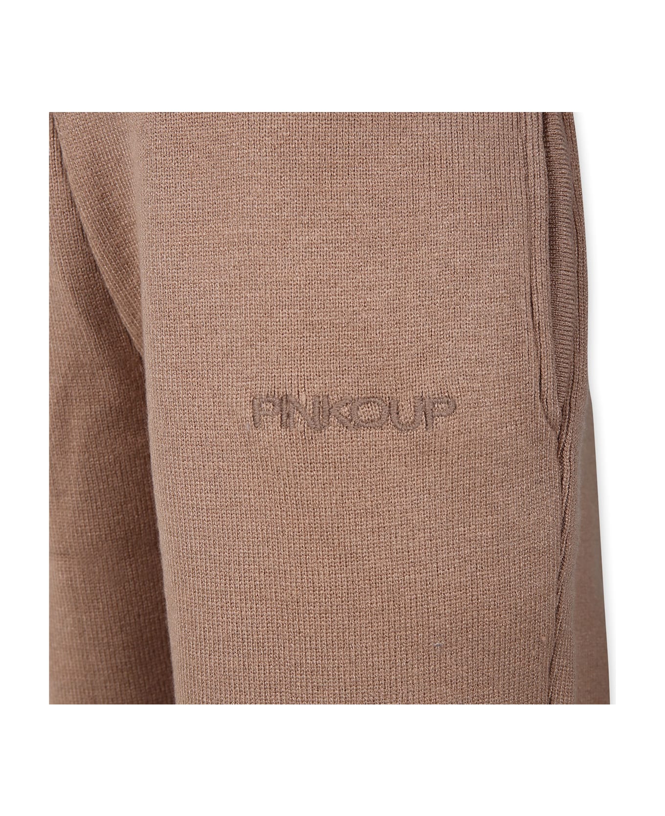 Pinko Brown Trousers For Girl With Logo - Brown