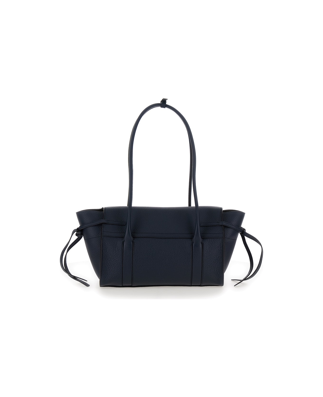 Mulberry 'small Bayswater' Blue Shoulder Bag With Laminated Logo In Leather Woman - Blu